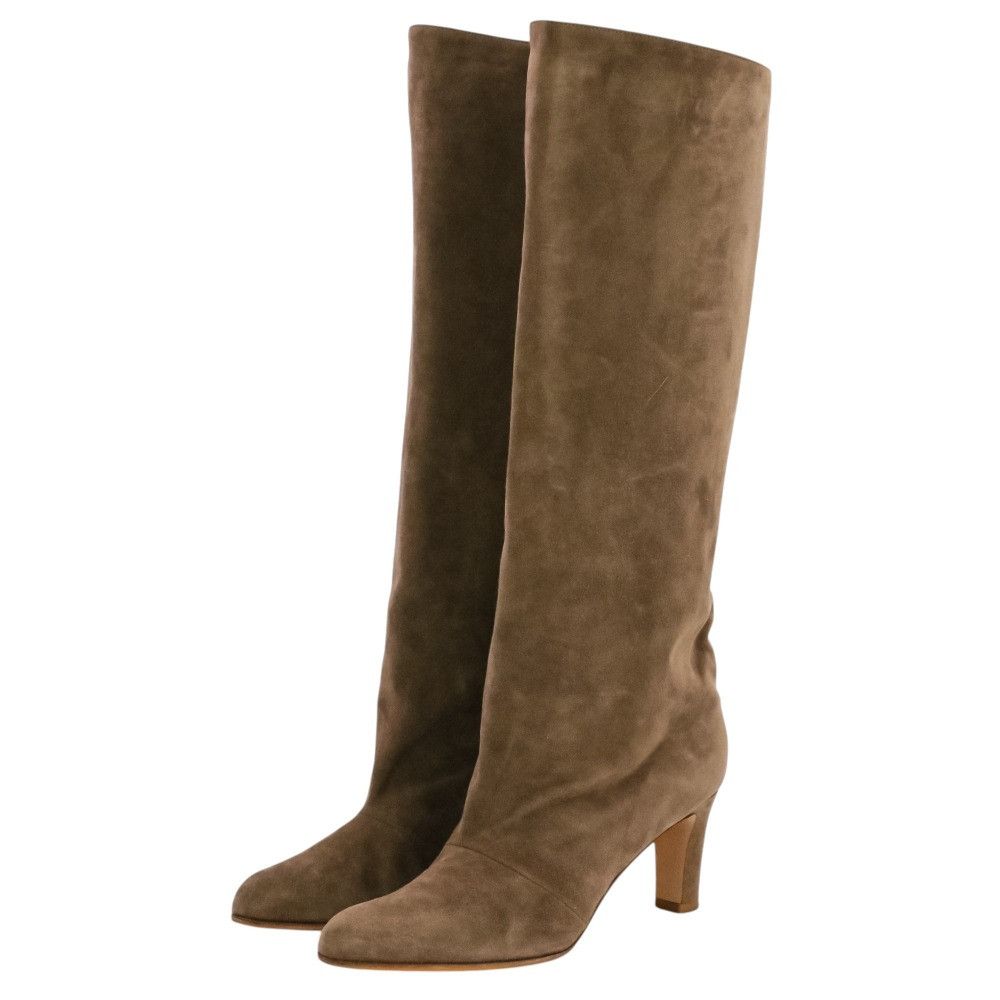 Other Other NEBULONI E Suede Long Boots Leather Shoes DUTY FREE for USA Size ONE SIZE - 1 Thumbnail