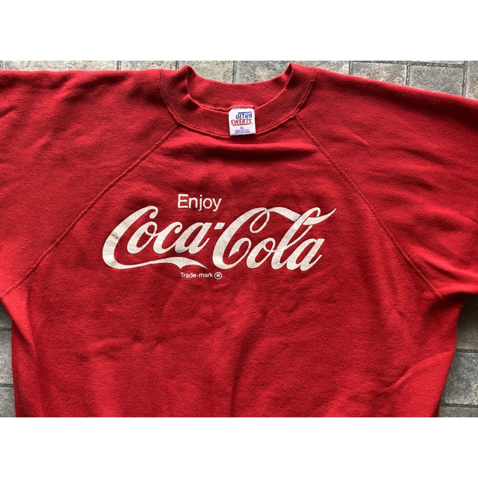 Vintage VINTAGE ULTRA SWEATS Sweatshirt Red 80s 90s Made in USA Men XL Long Sleeve Pullover Mens 90s 80s Coca Cola Theme Size US XL / EU 56 / 4 - 4 Thumbnail