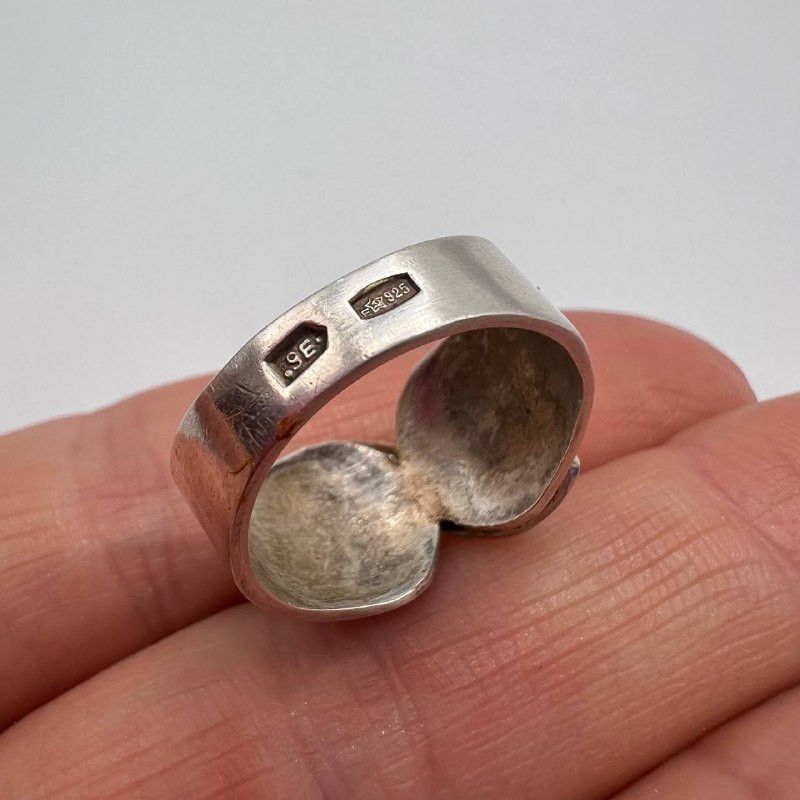 Vintage Vintage Soviet Sterling Silver 925 Ring Size 5.5 Size ONE SIZE - 6 Thumbnail