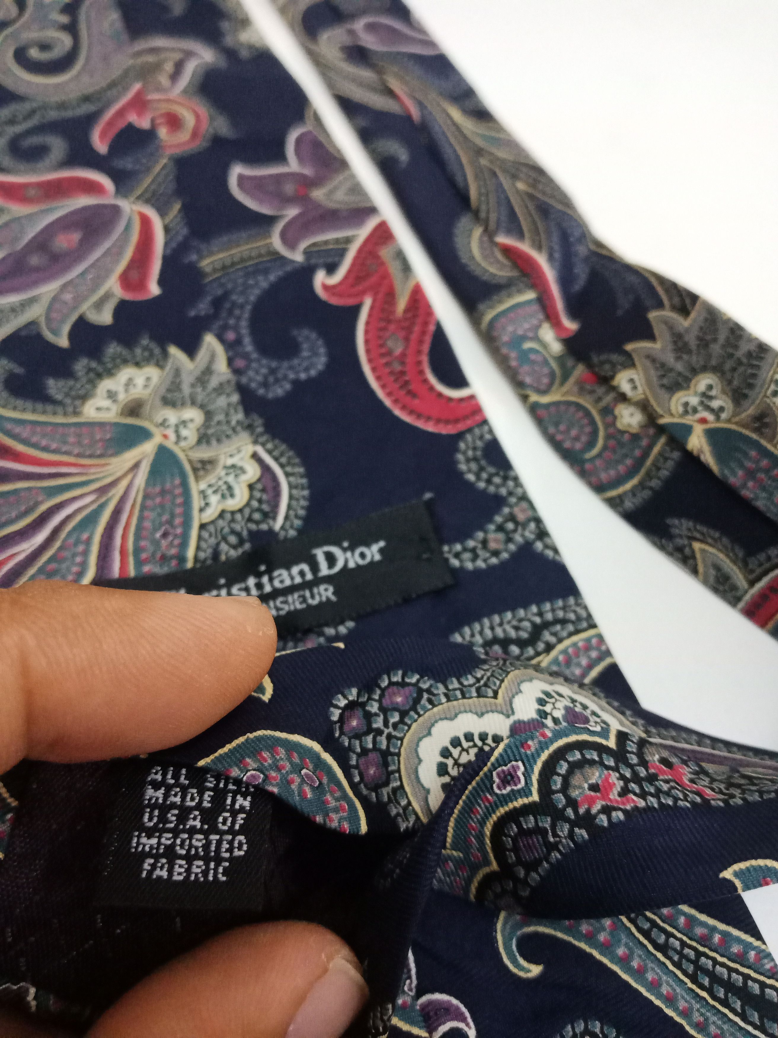 Christian Dior Monsieur Christian Dior Monsieur Paisley 100% Silk Made in USA Size ONE SIZE - 4 Thumbnail