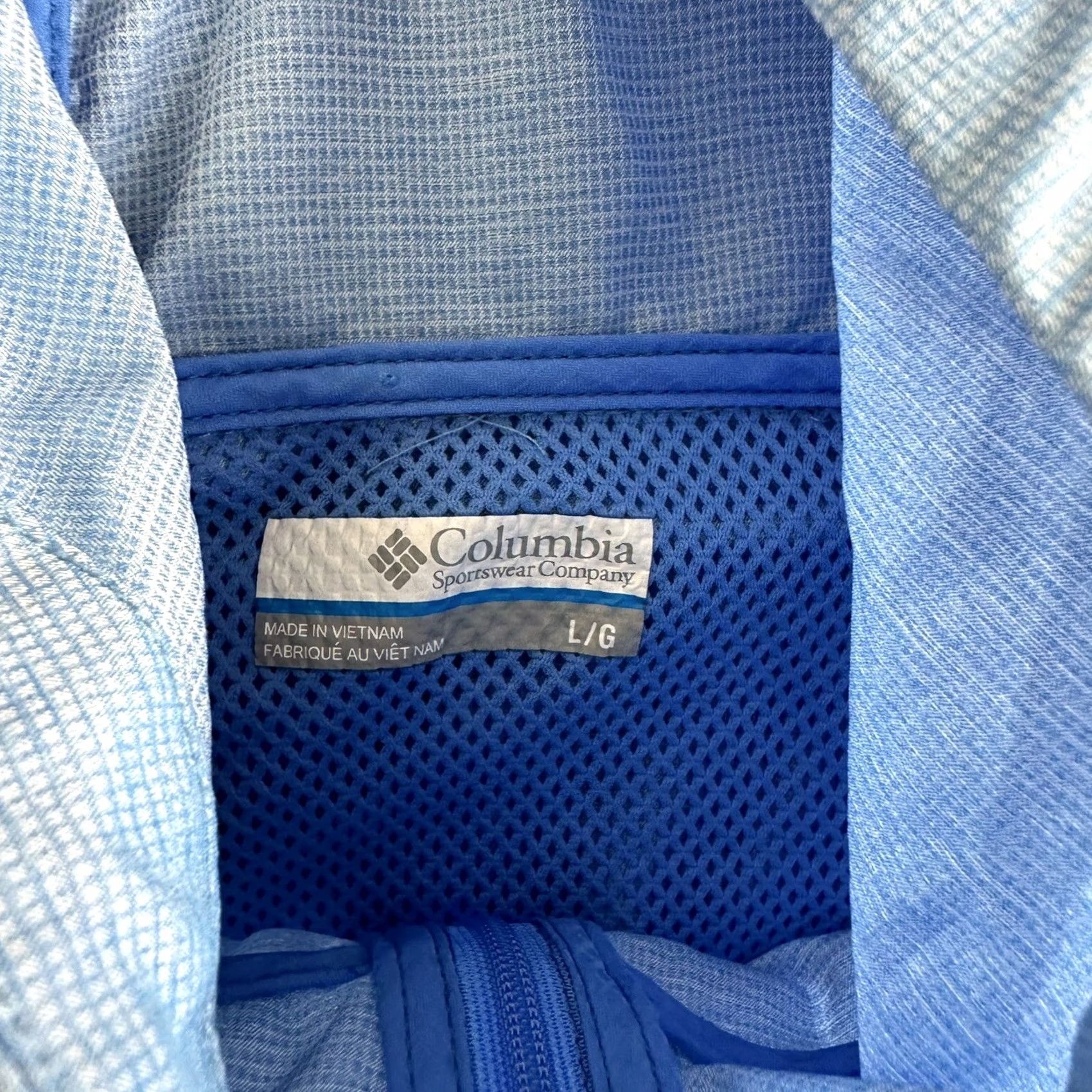 Vintage Columbia Windbreaker Jacket Womens L Blue Hooded Water Repellent Hiking Casual Sports Outdoor Jacket Size L / US 10 / IT 46 - 7 Thumbnail