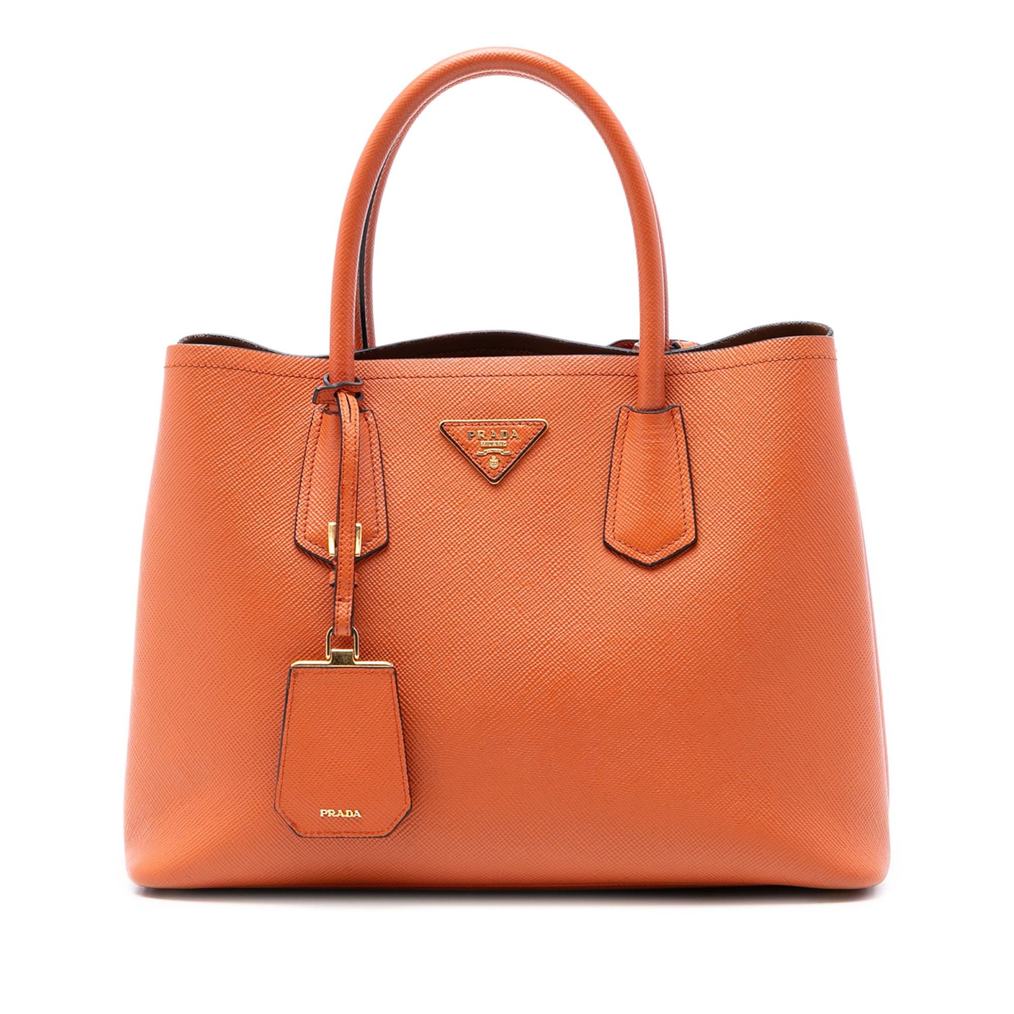Prada Medium Saffiano Cuir Double Satchel Size ONE SIZE - 1 Thumbnail