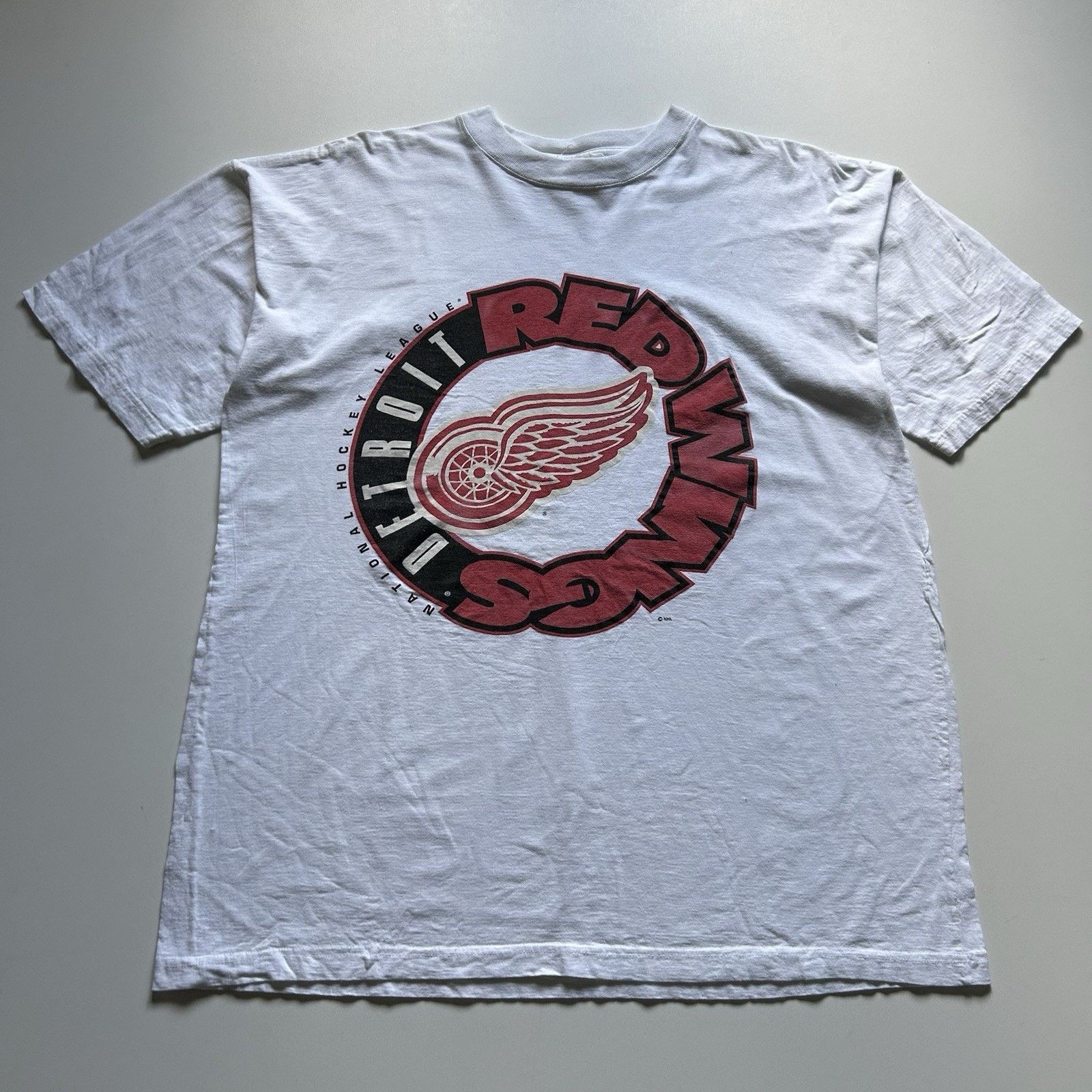 NHL Vintage 90s Detroit Red Wings T Shirt XL NHL Hockey Logo Size US XL / EU 56 / 4 - 1 Thumbnail