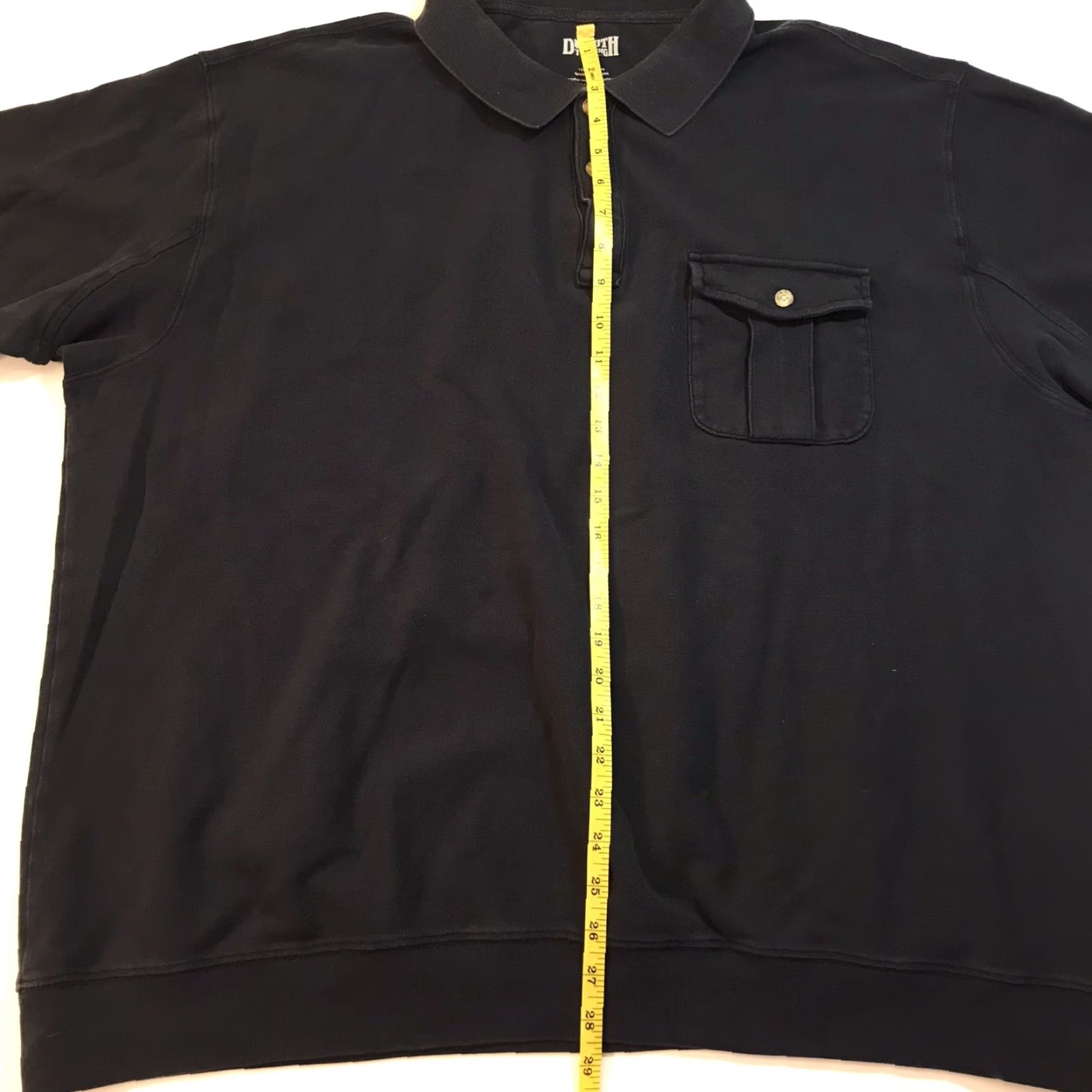 Vintage Duluth Mens Heavy Polo Shirt Outdoors Hiking Casual Short Sleeve 2XL Blue 100% Cotton Knit Button Collared Regular Size US XXL / EU 58 / 5 - 7 Thumbnail