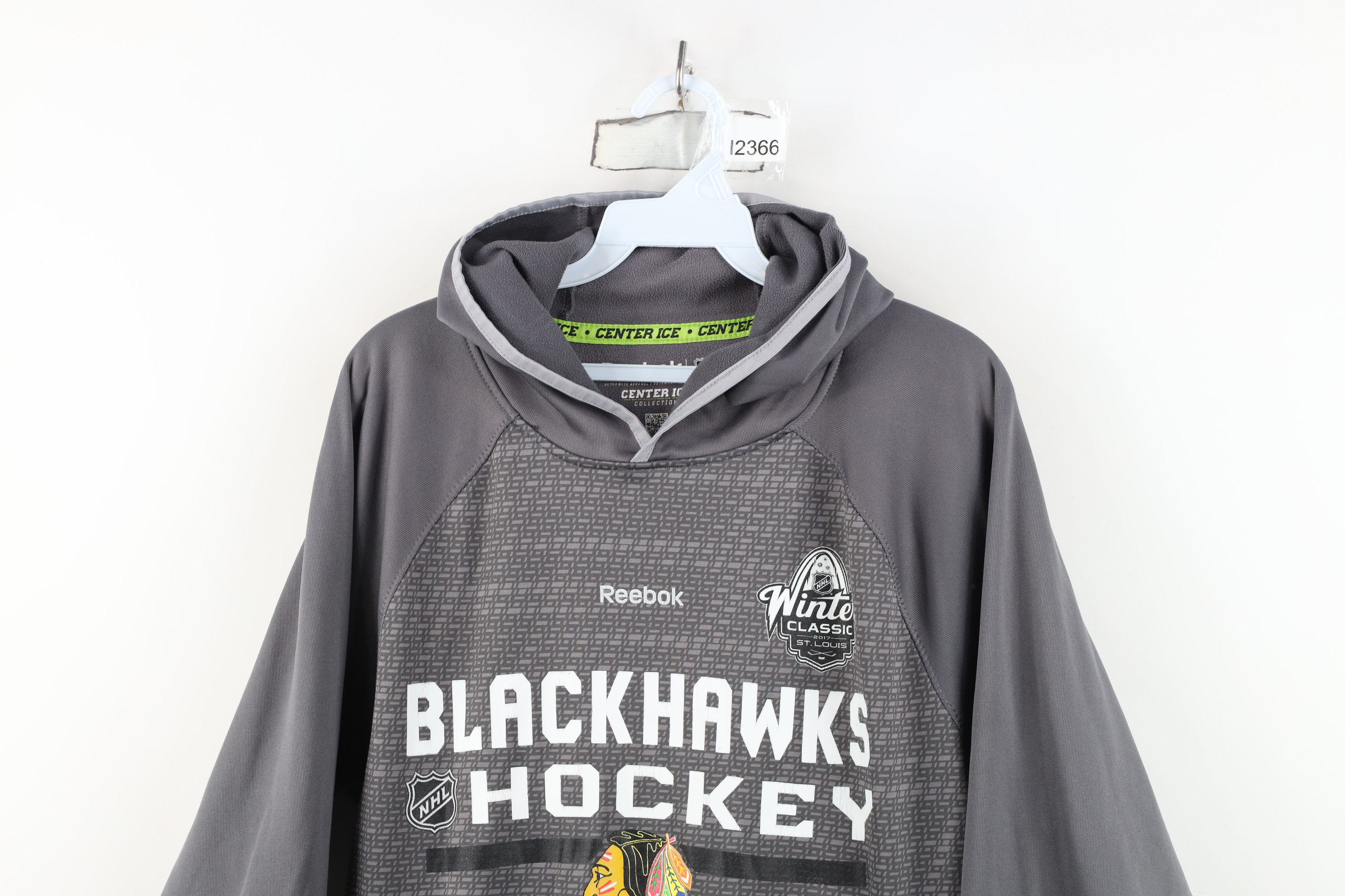 Reebok Reebok Winter Classic Chicago Blackhawks Hockey Hoodie Gray Size US S / EU 44-46 / 1 - 2 Thumbnail