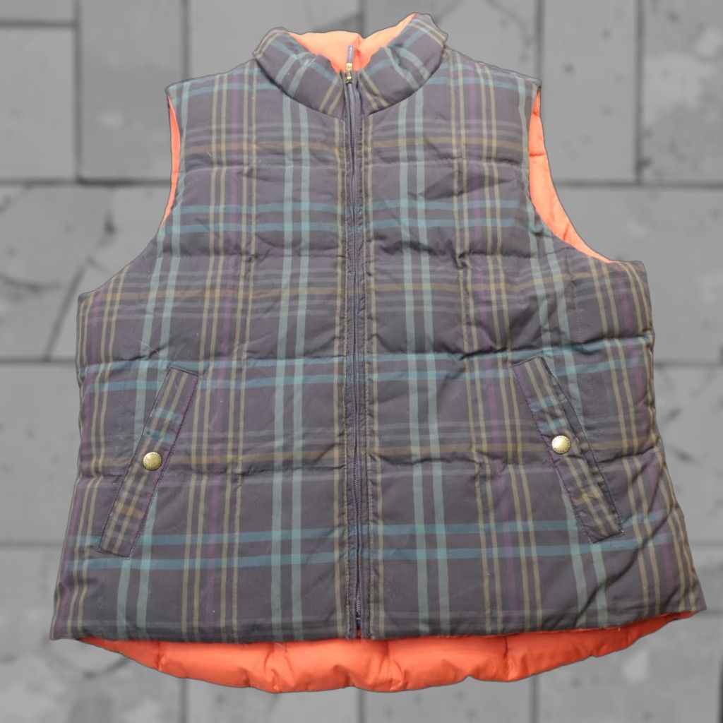Ralph Lauren Lauren Ralph Lauren Womens Vest Petite Large Brown Plaid Reversible Down Filled Vest Petitess Down Filled Reversible Brown plaid Women’s Vest Size L / US 10 / IT 46 - 1 Thumbnail