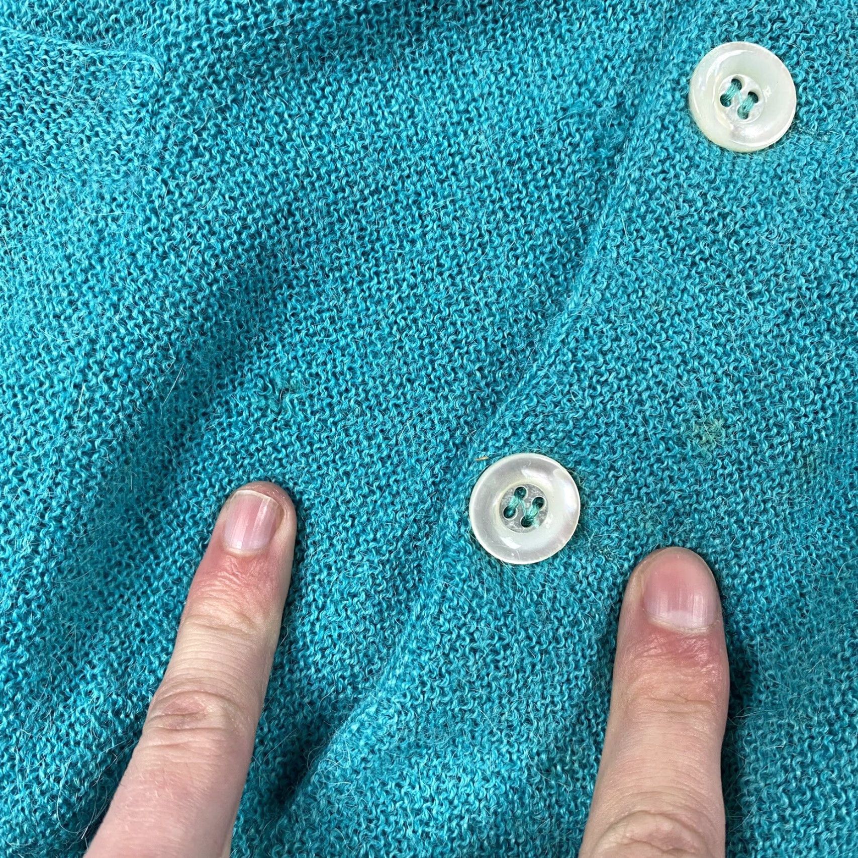 Brooks Brothers VINTAGE Brooks Brothers Cardigan Men's 100% Alpaca Teal Blue Crew Neck Medium Button Front Peru Knit Wool Solid 90s/Peruvian Alpaca Mens Size US M / EU 48-50 / 2 - 5 Thumbnail