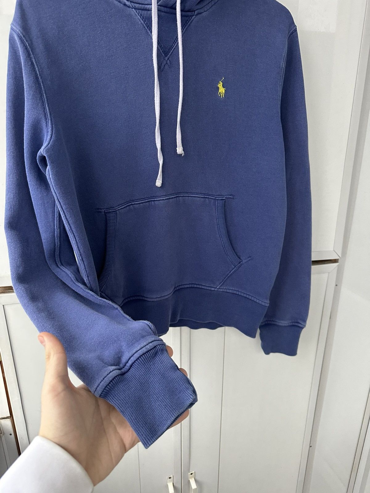 Polo Ralph Lauren Vintage Polo Ralph Lauren Blue Hoodie Yellow logo Size US M / EU 48-50 / 2 - 10 Thumbnail