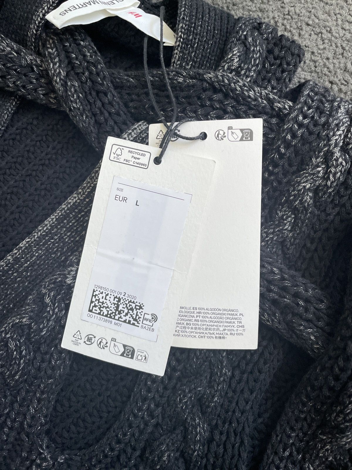 H&M × Maison Margiela H&m x Glenn Martens Cable Knit Cardigan (L) Brand new Size L / US 10 / IT 46 - 4 Thumbnail