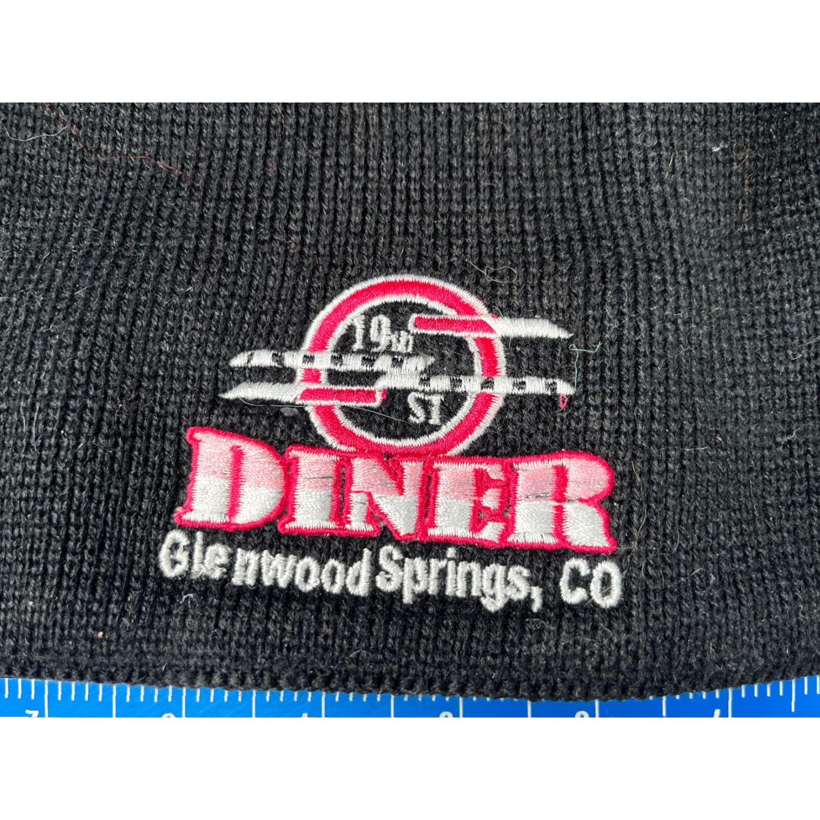 Sunray Sportswear Ouray Sportswear Beanie 19th Street Diner Glenwood Springs Black Knit Acrylic NEW One Size Adult Unisex Adults Size ONE SIZE - 2 Thumbnail