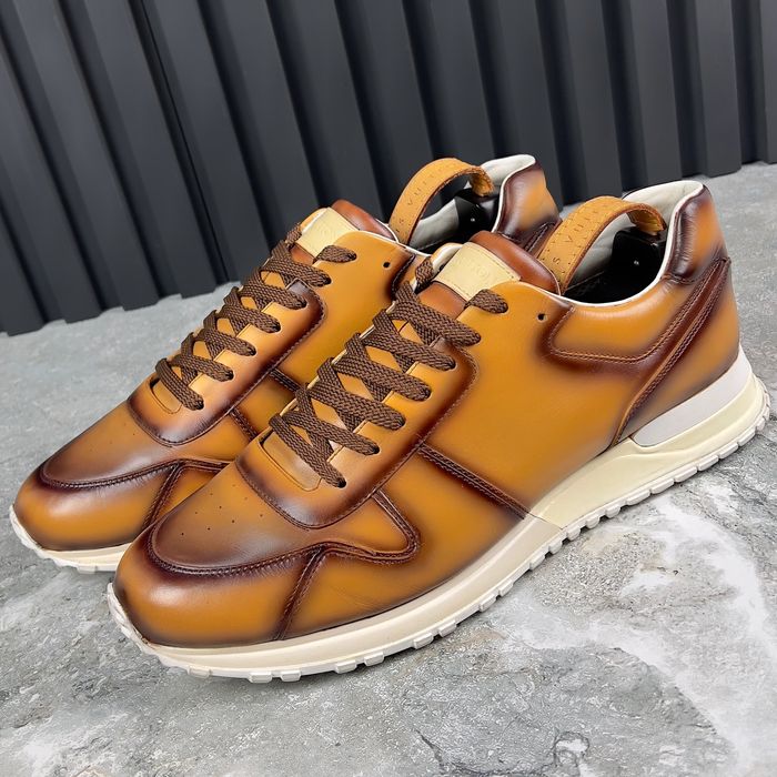 Lv trainer leather high trainers Louis Vuitton Brown size 9.5 US