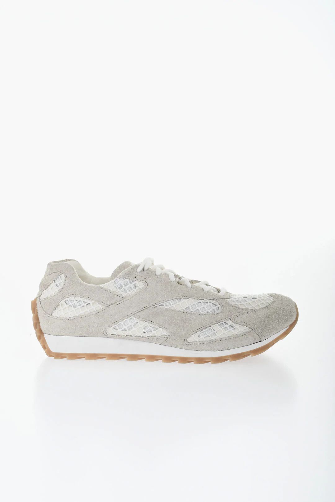 Bottega Veneta og1mm0426 Suede Low-Top Sneakers in Beige Size US 10 / EU 43 - 1 Thumbnail