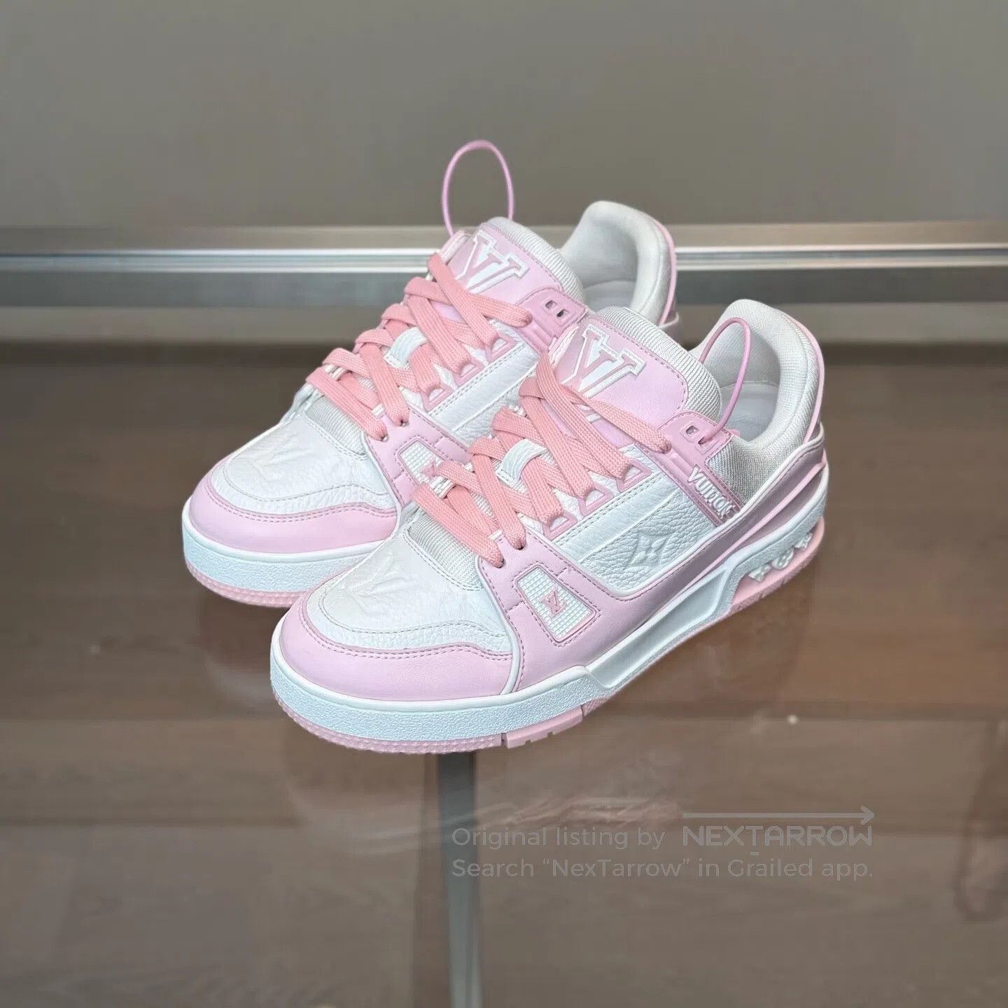 Louis Vuitton Louis Vuitton Trainer 25 White Powder shoes Size US 5.5 / IT 35.5 - 1 Thumbnail