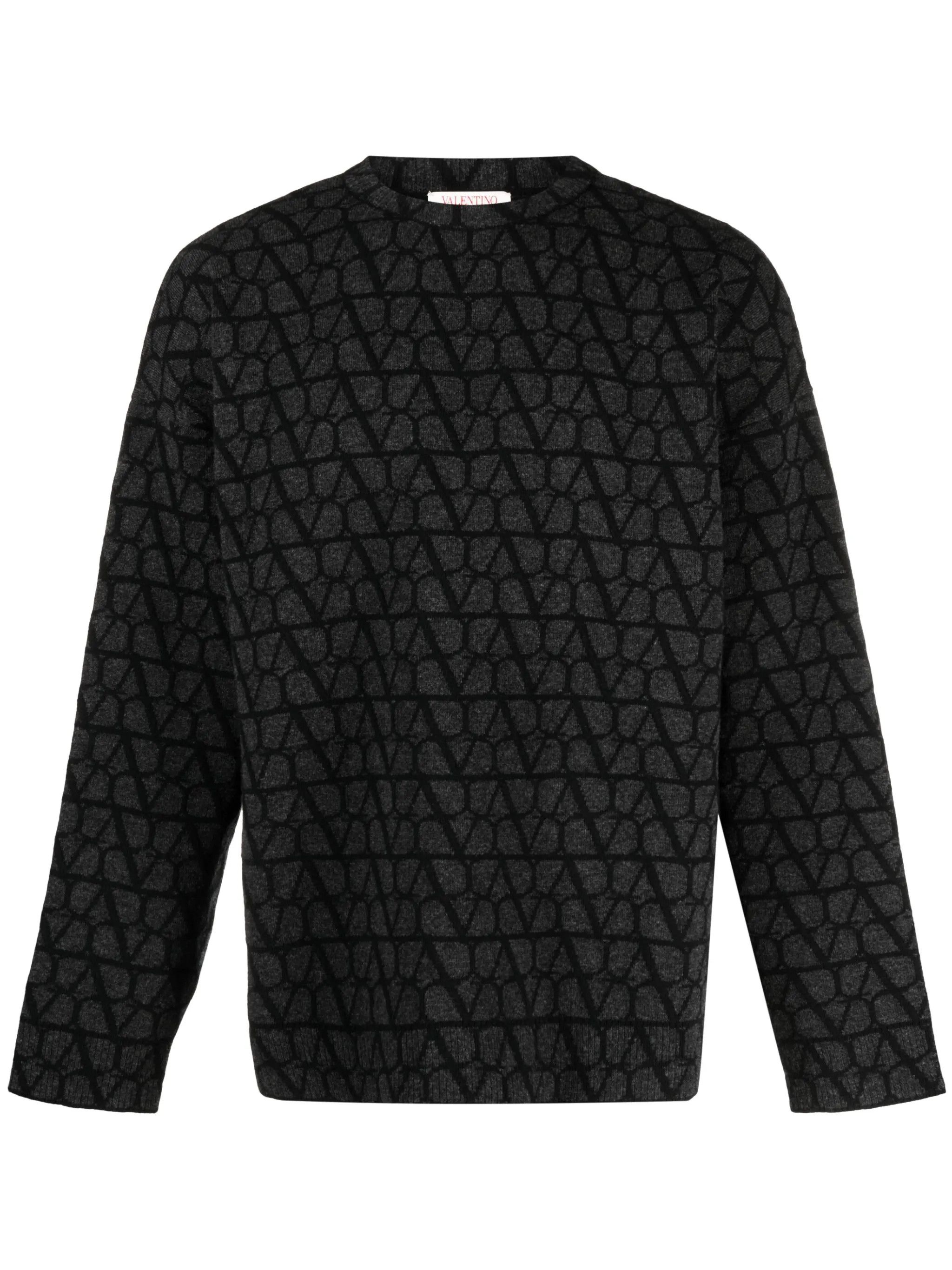 Valentino o1y0525 Crewneck Sweater in Lead Size US M / EU 48-50 / 2 - 1 Thumbnail