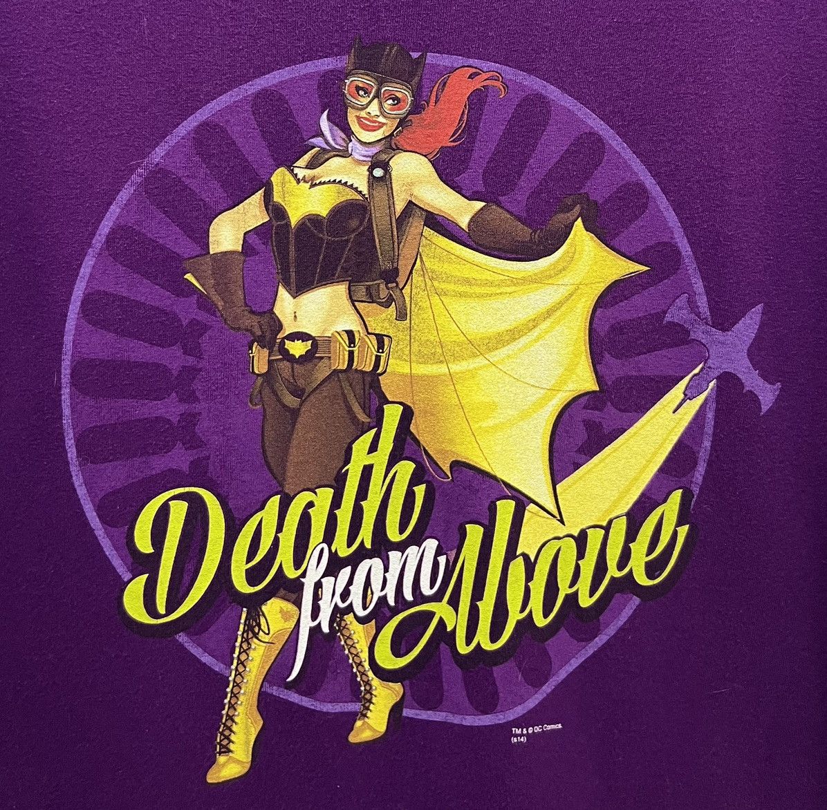 DC Comics × Hanes × Vintage DC COMICS BATGIRL BOMBSHELL DEATH FROM ABOVE GRAPHIC T-SHIRT Size US XL / EU 56 / 4 - 3 Thumbnail