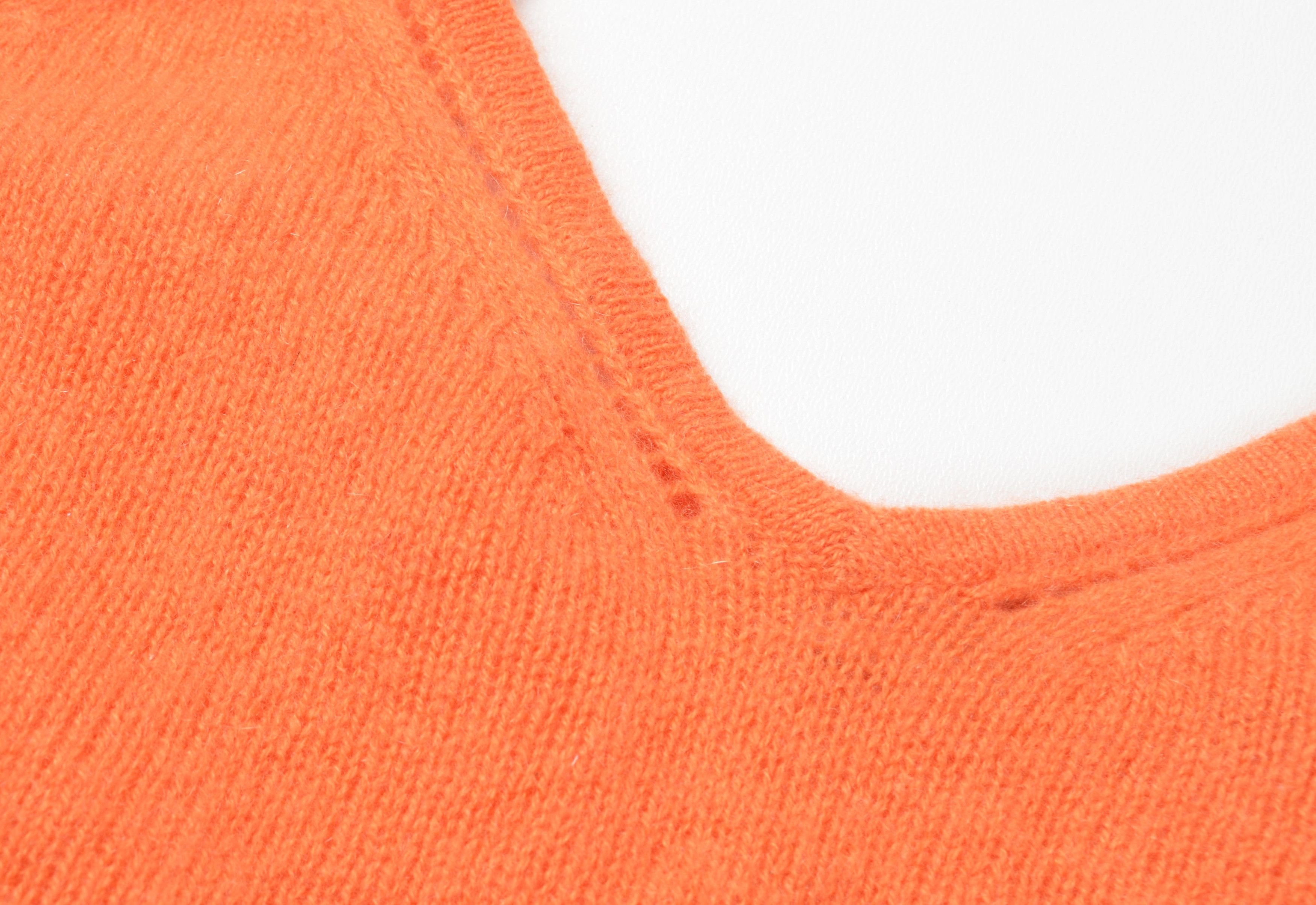 Vintage Vintage Silk & Cashmere Blend Orange Tank Cami Top Size XS / US 0-2 / IT 36-38 - 5 Thumbnail