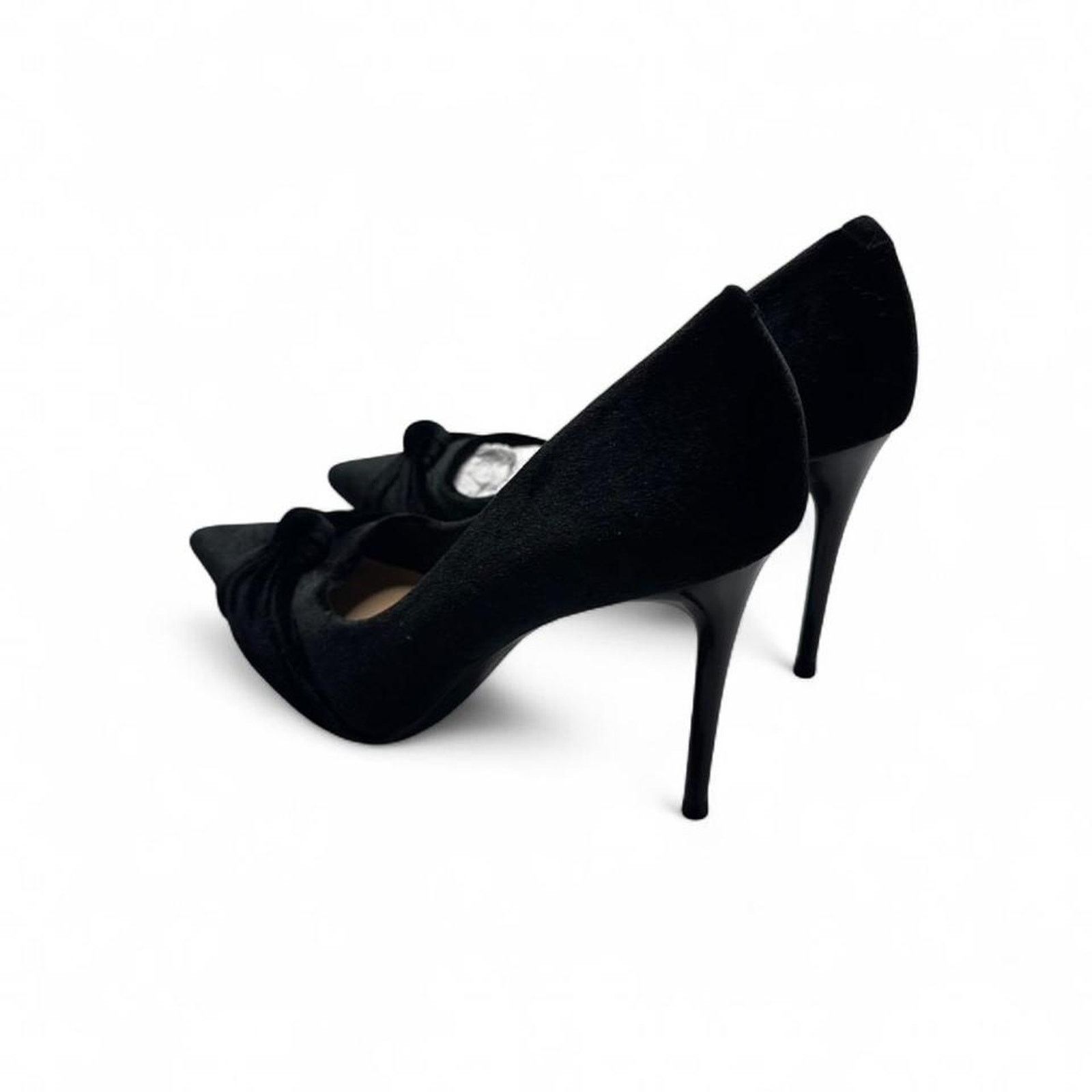 Other Big Tree Black Velour Heels Bow Detail Never Worm size 7(37) Size US 7 / IT 37 - 5 Thumbnail