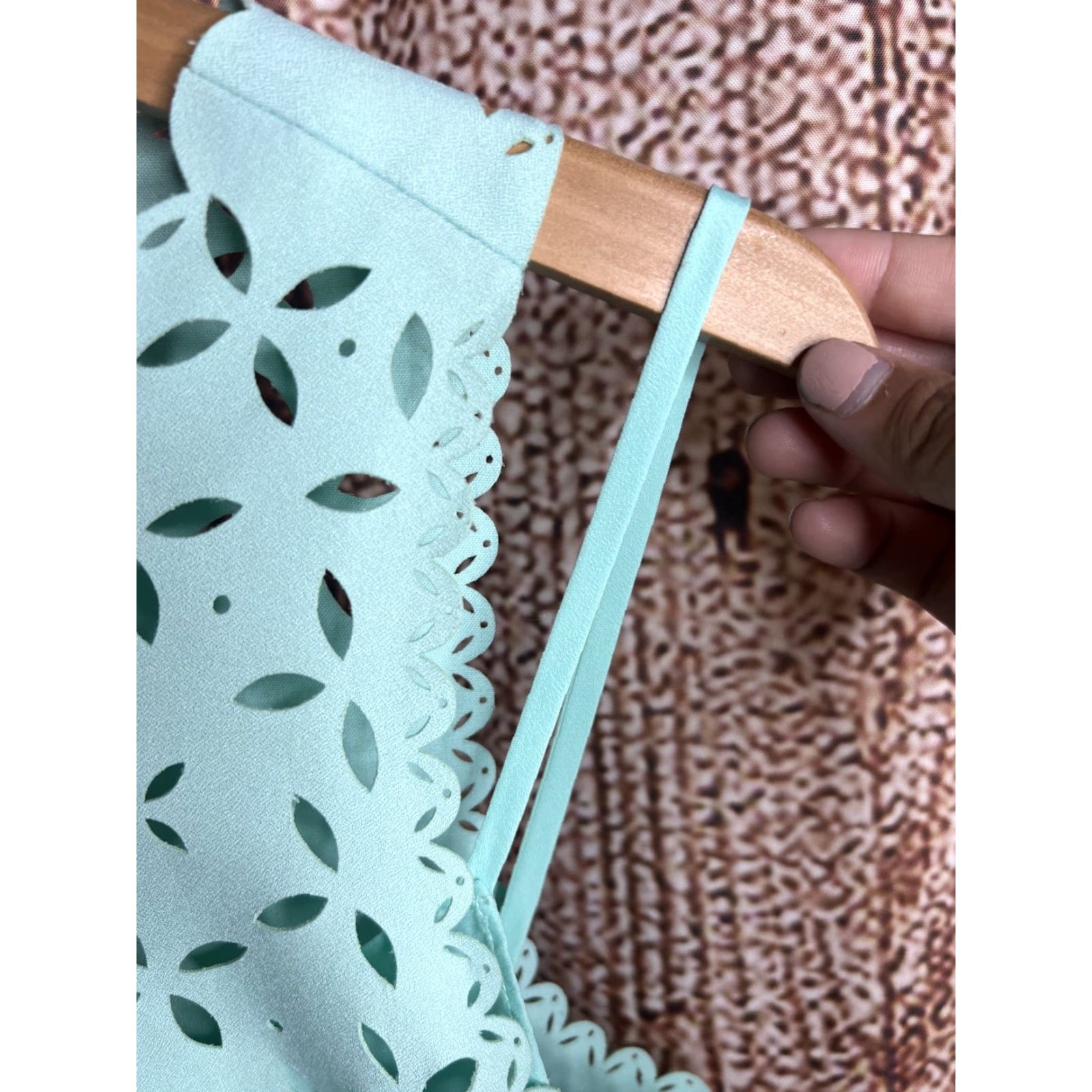 J.Crew J. Crew Dress Sleeveless Eyelet Laser Cut Green Size 4 Womens Short Dress 20s Vintage No Polyester Party/Cocktail Wedding Casual Size S / US 4 / IT 40 - 3 Thumbnail