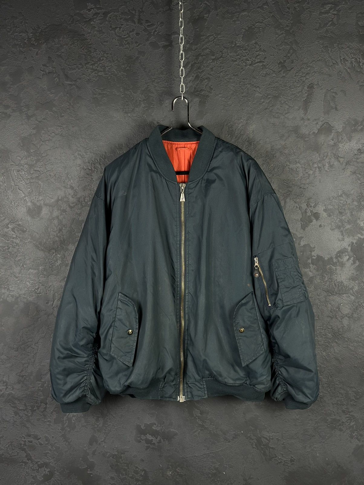 Vintage Vintage 80's Military MA-1 Flight Bomber Jacket Size US M / EU 48-50 / 2 - 1 Thumbnail
