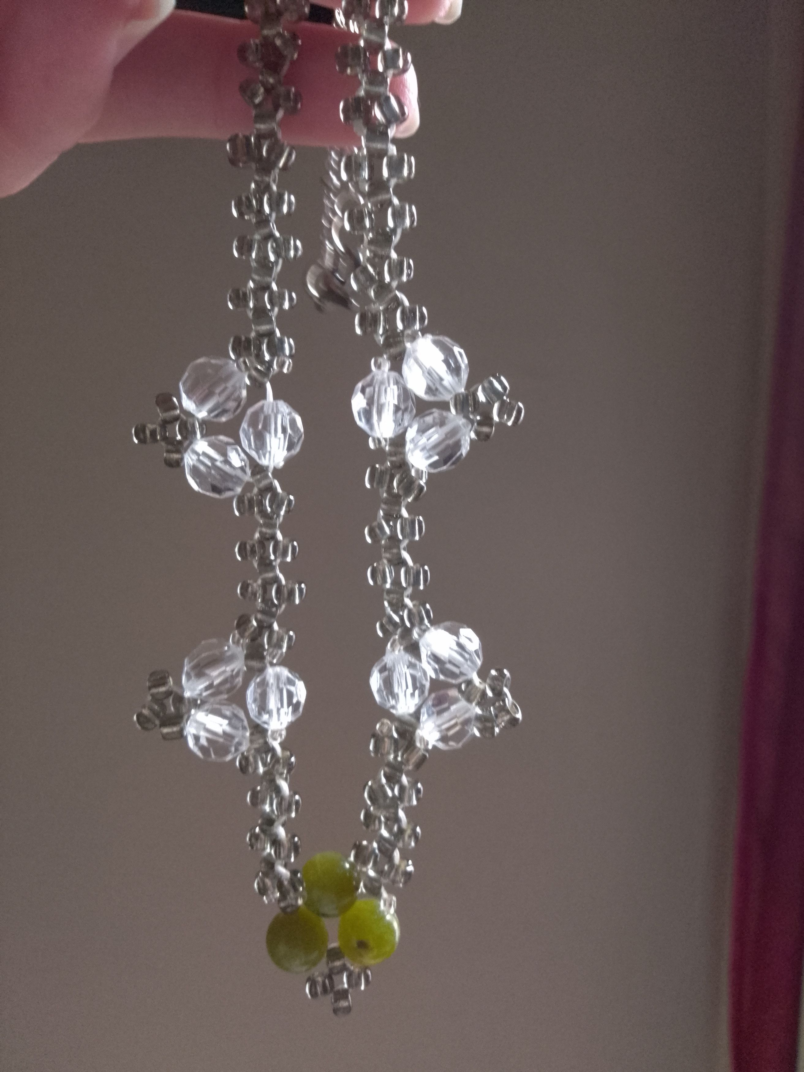 Handmade Elegant Necklace Green with natural jade gemstones Size ONE SIZE - 3 Thumbnail