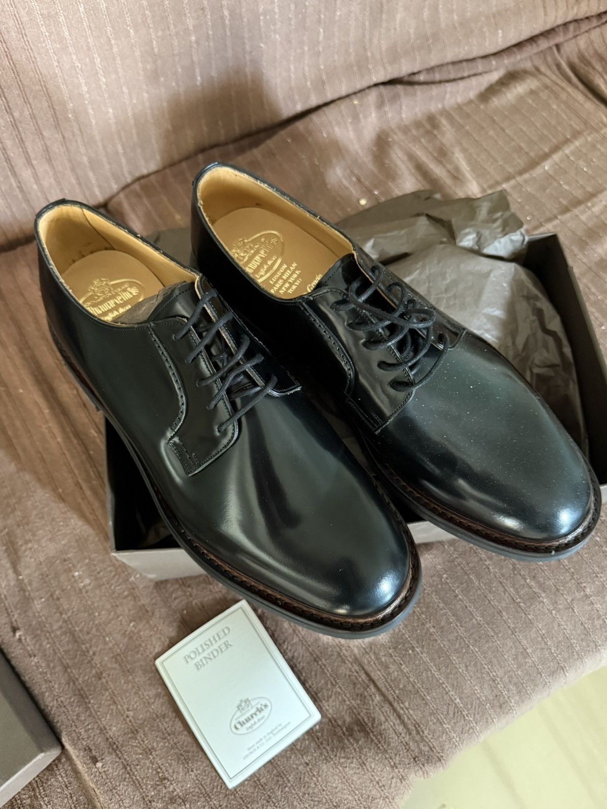 Church's CHURCH'S WOODBRIDGE POLISHED BINDER IN BLACK SIZE 10 Size US 11 / EU 44 - 1 Thumbnail