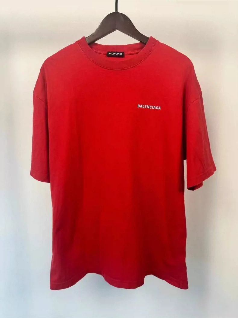 Balenciaga Balenciaga Red front and back logo short sleeve Size US M / EU 48-50 / 2 - 1 Thumbnail