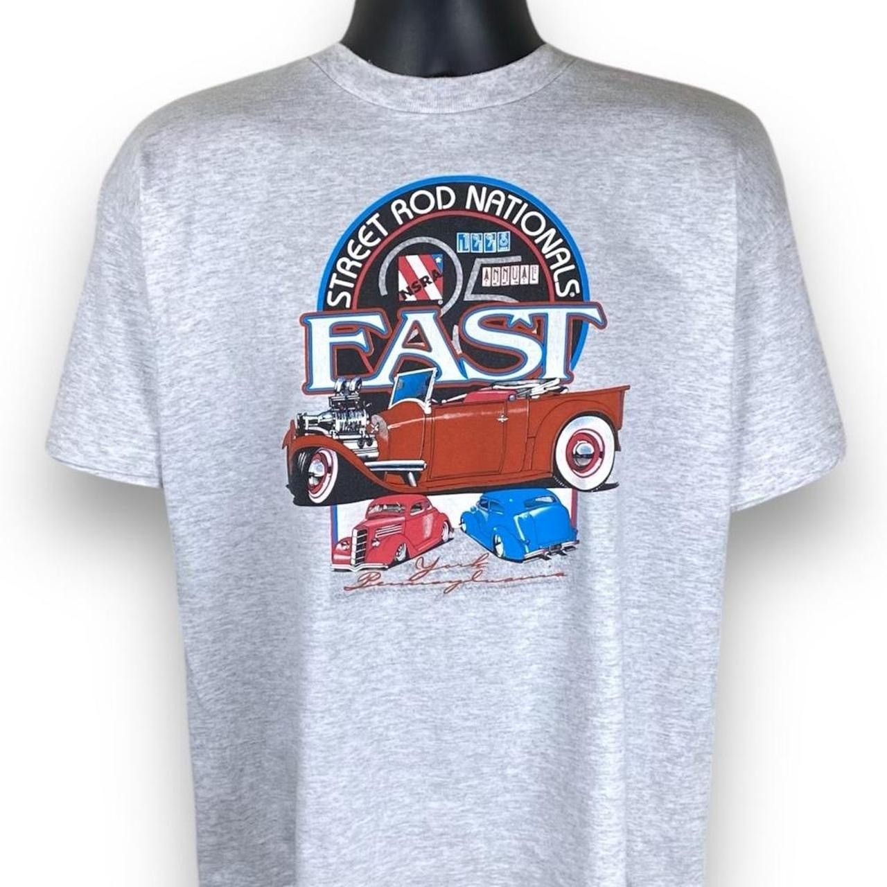 Vintage Vintage 90s National Street Rod Classic Car Racing Tshirt Size US L / EU 52-54 / 3 - 1 Thumbnail