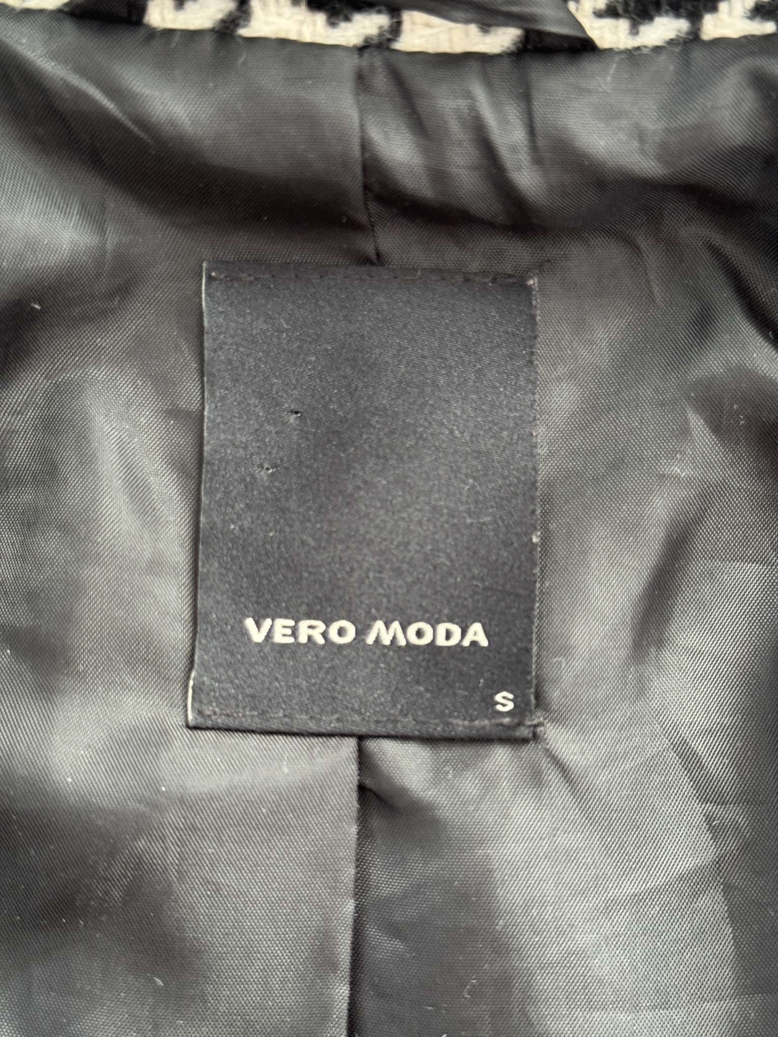 Designer × Other Vero Moda Woman S Jacket Short Wool Warm Blazer Houndstooth Size S / US 4 / IT 40 - 4 Thumbnail