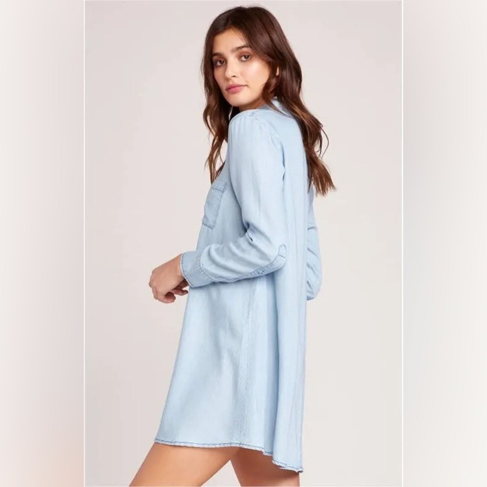 BB Dakota NEW bb Dakota Shirty Personality Chambray Dress - Small $98 Size S / US 4 / IT 40 - 6 Thumbnail