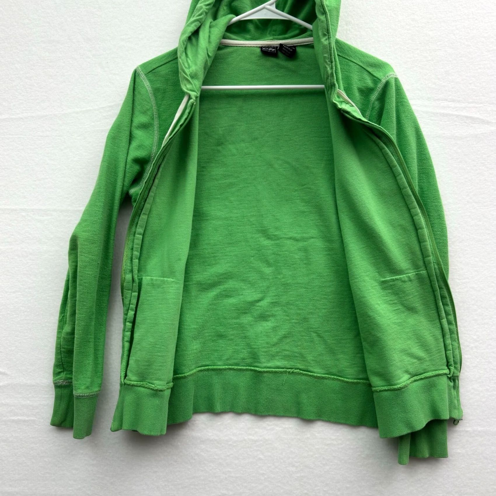 Oakley VINTAGE Oakley Women's Hoodie Full Zip Green Graphic Print 00s Large L Regular Size L / US 10 / IT 46 - 7 Thumbnail