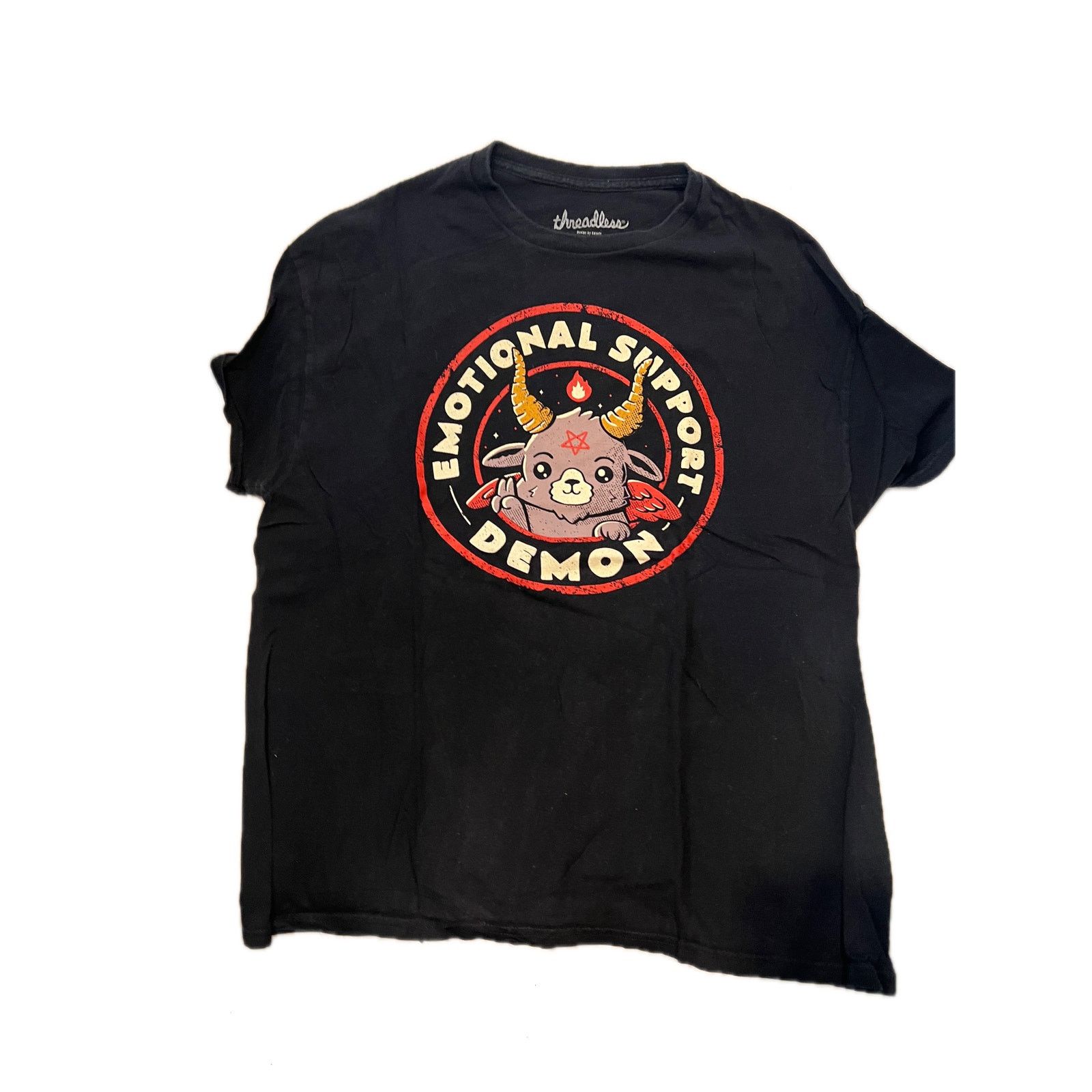 Threadless Threadless National Support Demon Black T-Shirt Mens XL Size US XL / EU 56 / 4 - 1 Thumbnail