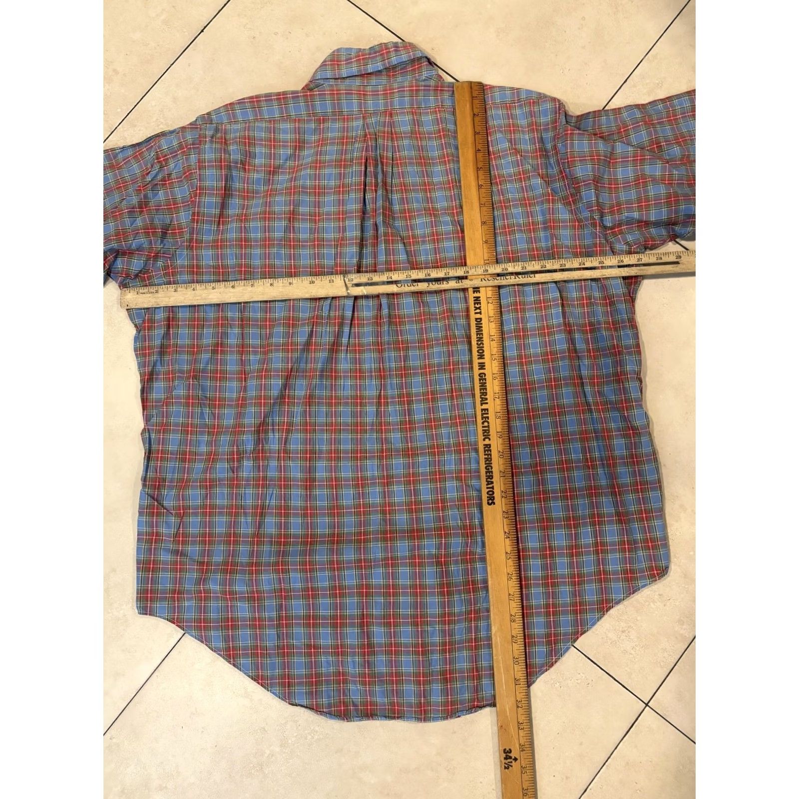 Brooks Brothers Brooks Brothers Shirt Mens XL Blue Red Plaid Button Down Short Sleeve Madras Size US XL / EU 56 / 4 - 5 Thumbnail
