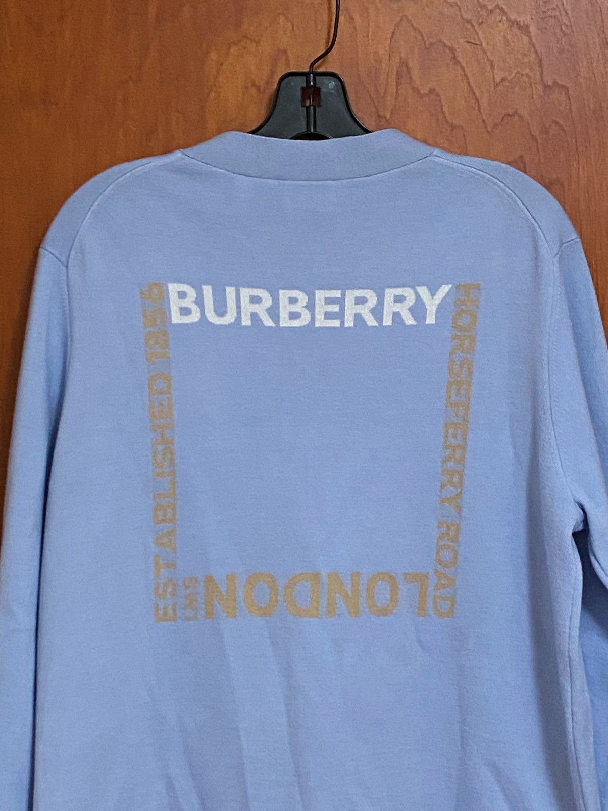 Burberry Burberry Square Wool Blend Jacquard Cardigan size L Size L / US 10 / IT 46 - 8 Thumbnail