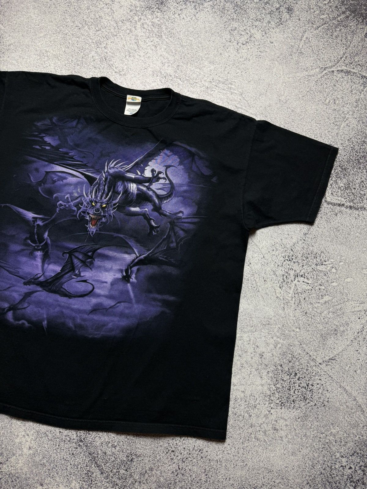 Liquid Blue Vintage 2002 Liquid Blue Dragon T-shirt Cartoon Crazy Tee Size US XXL / EU 58 / 5 - 7 Thumbnail