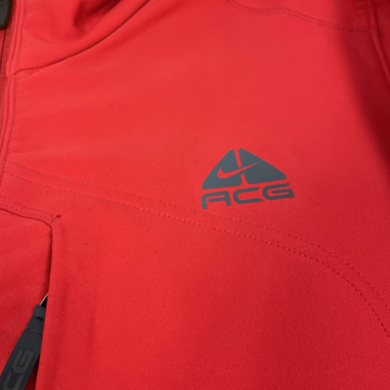 Nike × Nike ACG × Vintage Nike ACG Womens Red Fleece Lined Full Zip Jacket Medium 8-10 Size M / US 6-8 / IT 42-44 - 2 Thumbnail