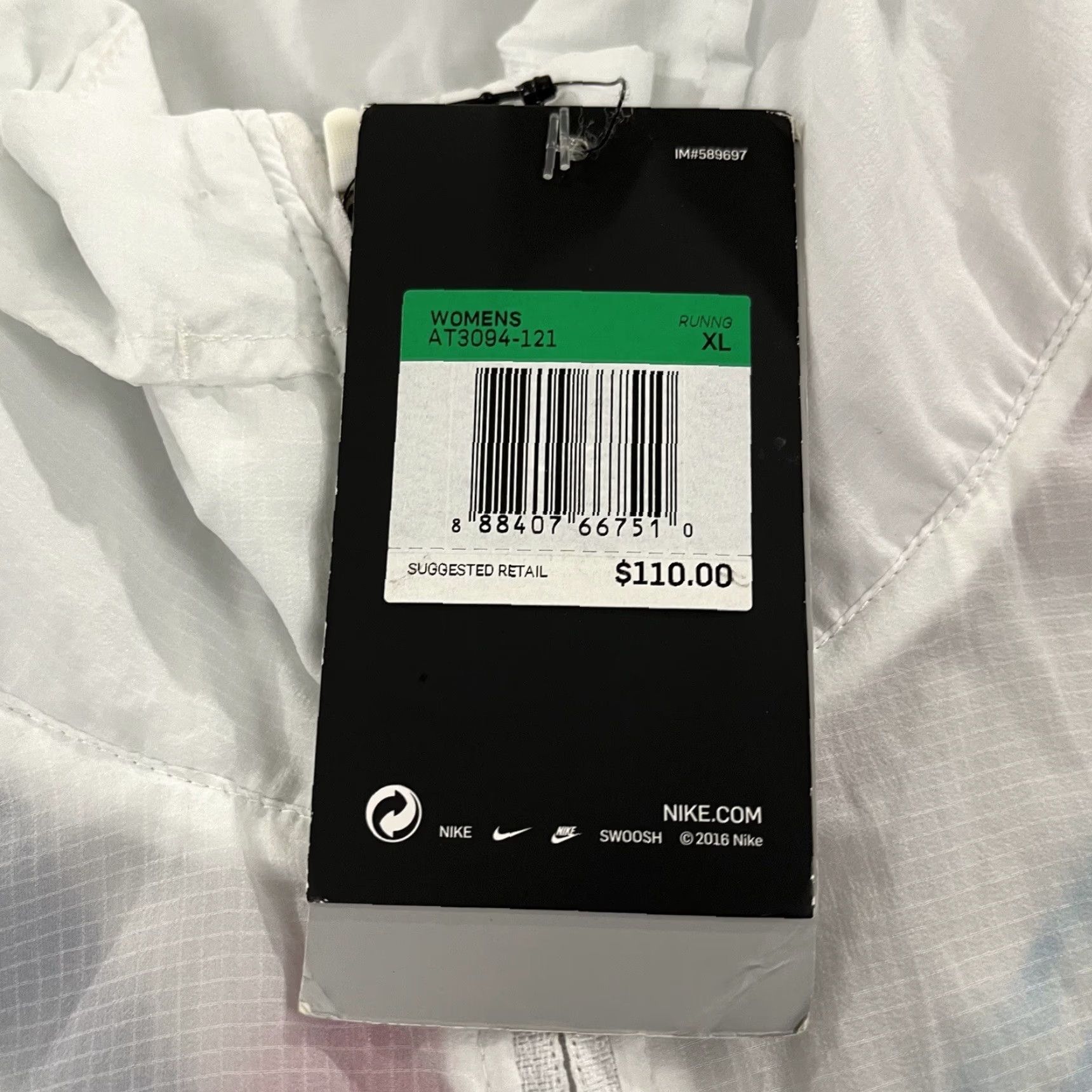 Nike Nike Jacket Womens XL White Multicolor Impossibly Light Hooded Running Pack NEW Size XL / US 12-14 / IT 48-50 - 2 Thumbnail