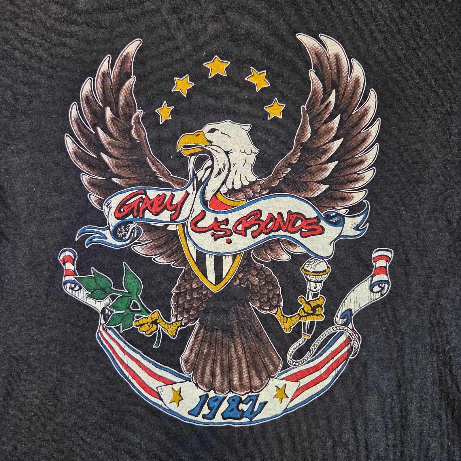 Vintage Vintage 1982 Gary U.S. Bonds On The Line Tour Tee USA Size US L / EU 52-54 / 3 - 4 Thumbnail