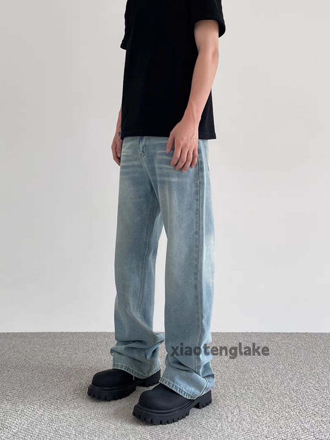Jean × Vintage washed faded cleanfit yuppie y2k loose baggy jeans Size US 28 / EU 44 - 7 Thumbnail