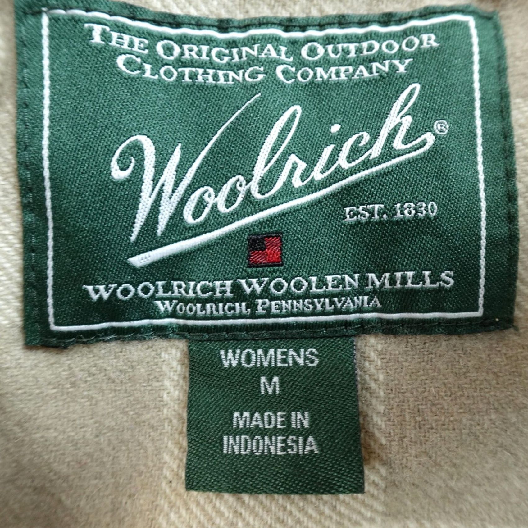 Vintage Woolrich Coat Parka Womens M Beige Twill Hooded Lined Pockets Button Logo Outdoor Casual Travel Winter Fall Size M / US 6-8 / IT 42-44 - 6 Thumbnail