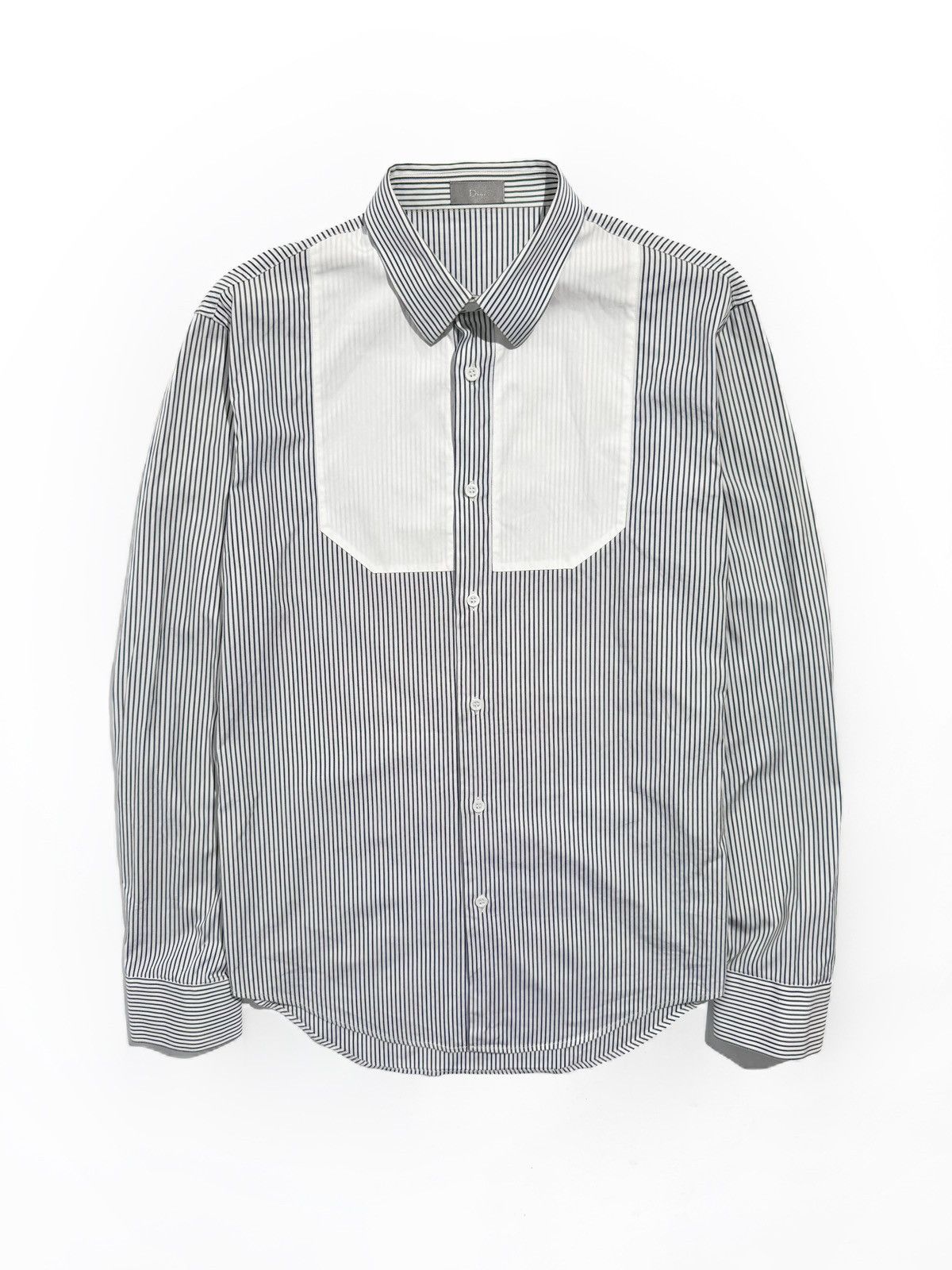 Dior FW06 Dior Homme Striped Bib Pannel Shirt by Hedi Slimane Size US M / EU 48-50 / 2 - 1 Thumbnail