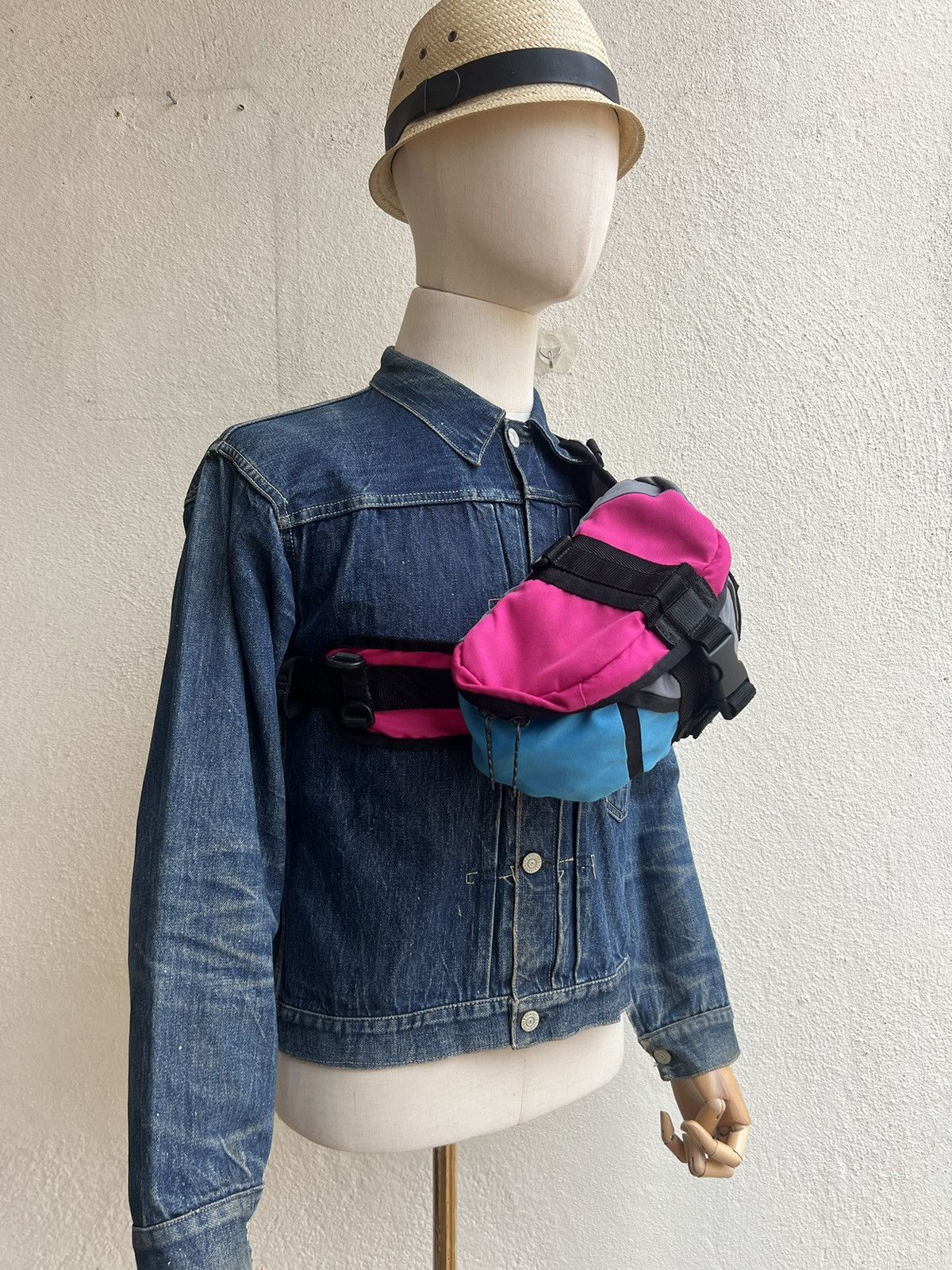 Diesel Vintage Diesel Multi Colour Block Nylon Waist Chest Bag Size ONE SIZE - 5 Thumbnail