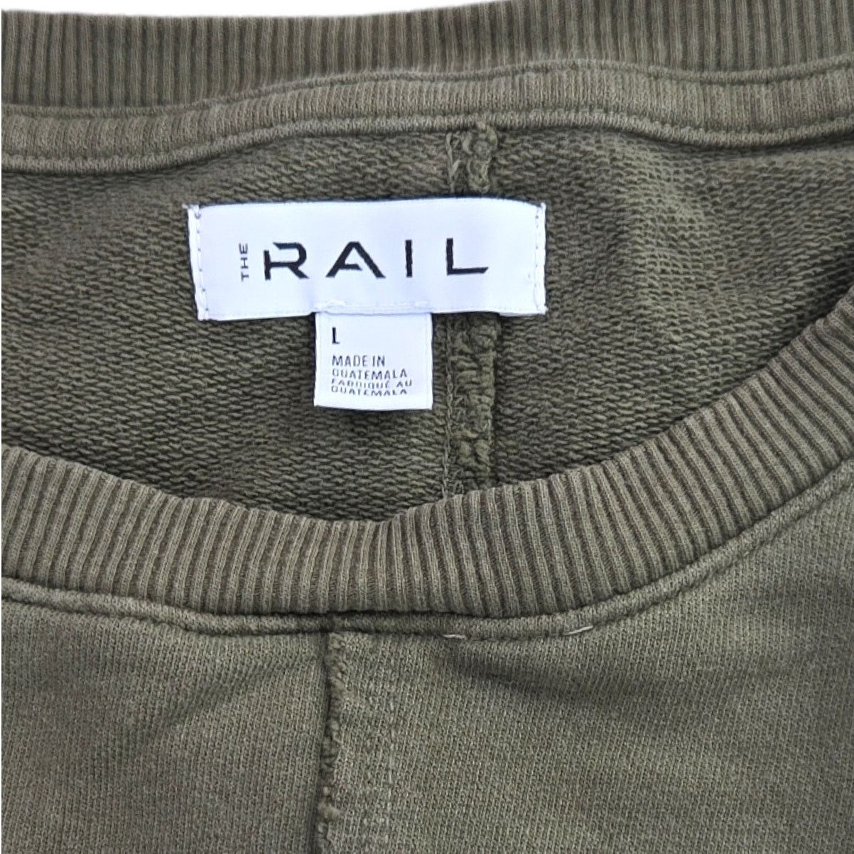 The Rail The Rail | Olive Green Asymmetrical Patch Sweatshirt | Large Size US L / EU 52-54 / 3 - 5 Thumbnail