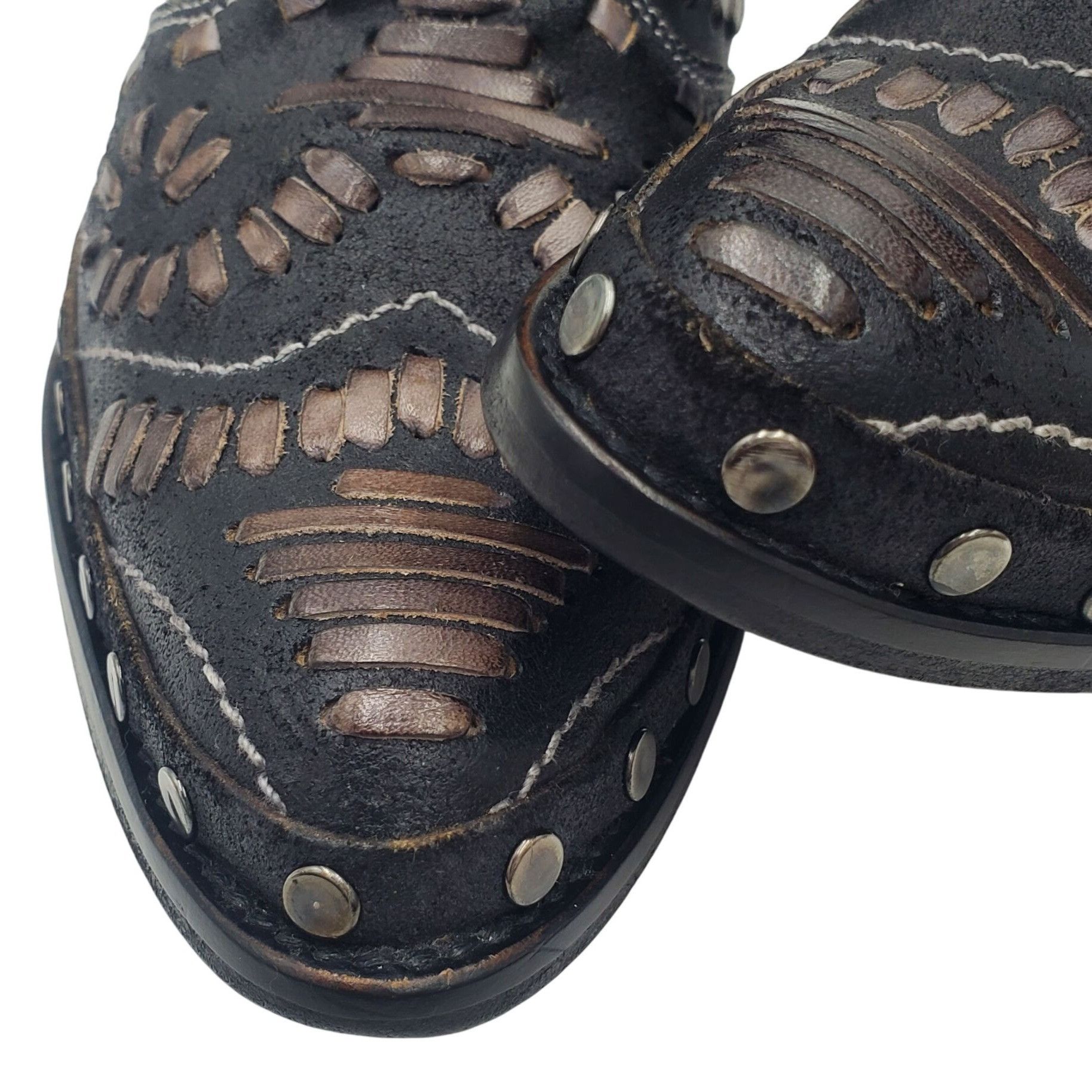 Mark Nason Italy Mark Nason Women's size 8.5 Black Leather distressed W Size US 8.5 / IT 38.5 - 6 Thumbnail