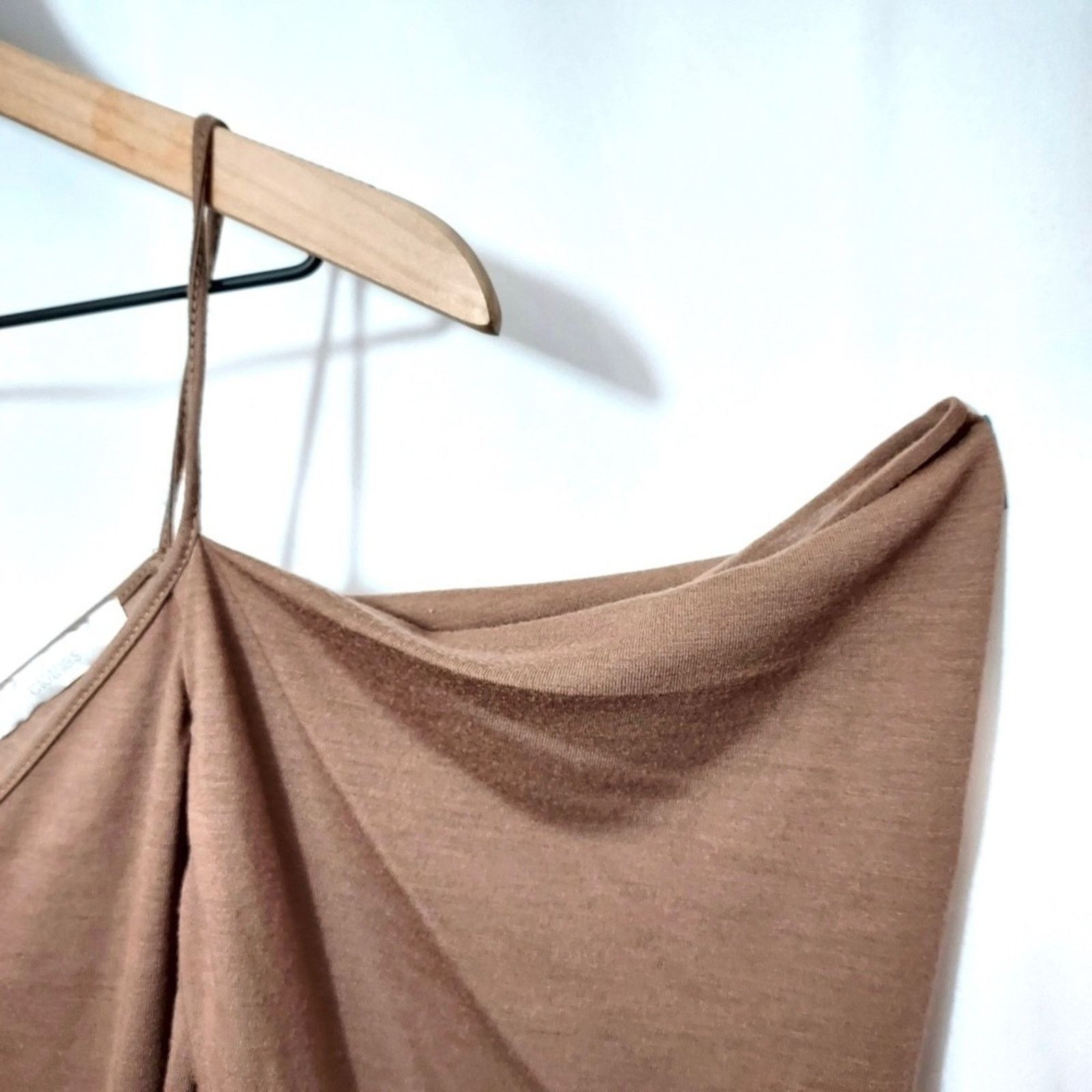 H&M H&M Clothes Neutral Brown Off Shoulder Draped Blouse Top Size M / US 6-8 / IT 42-44 - 8 Thumbnail