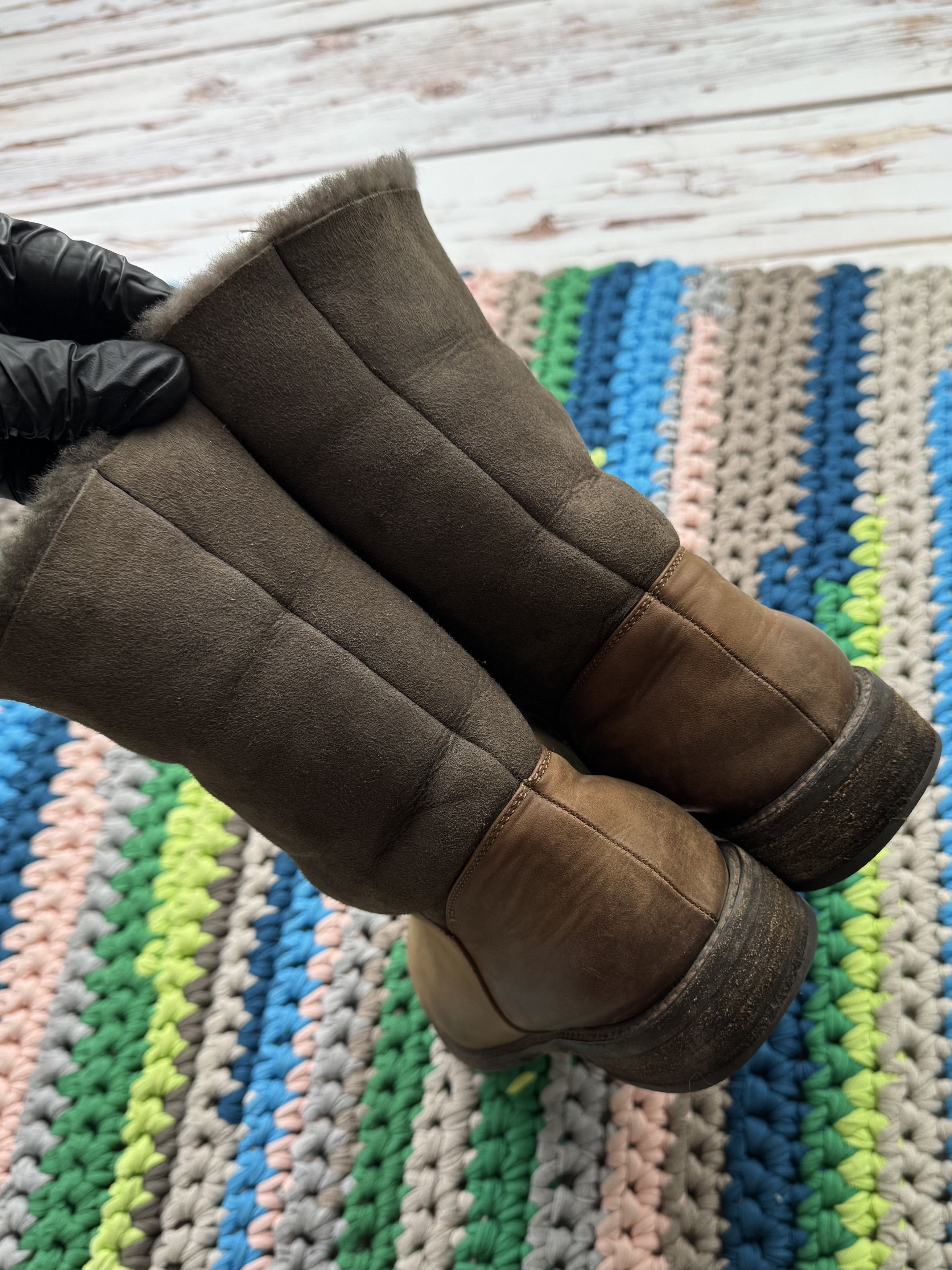 Salvatore Ferragamo Salvatore Ferragamo Leather/Real Sheepskin Boots (V247)(D10) Size US 9 / EU 42 - 8 Thumbnail