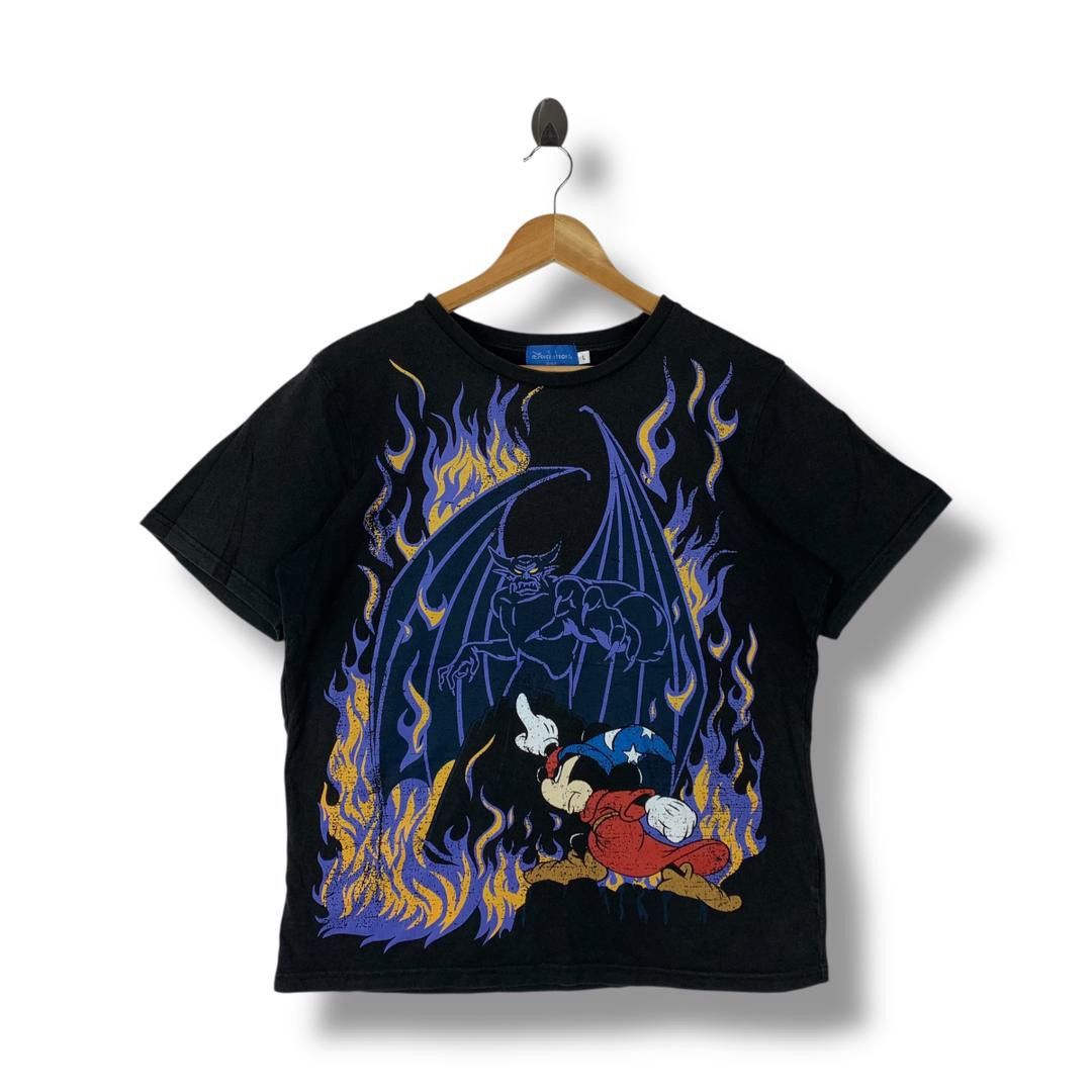 Disney Vintage fantasmic villian CHERNABOG big printed disney tee Size US L / EU 52-54 / 3 - 1 Thumbnail