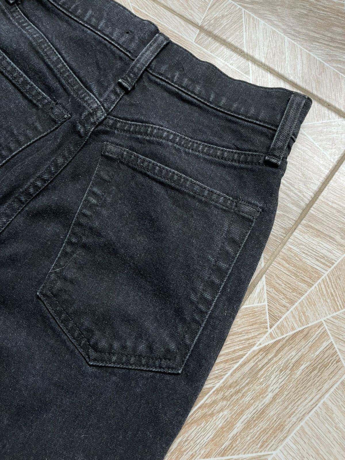 Helmut Lang Italy Helmug Lang Black Masc Hi Straight Cropped Denim Jeans Size 25" / US 0 / IT 36 - 9 Thumbnail