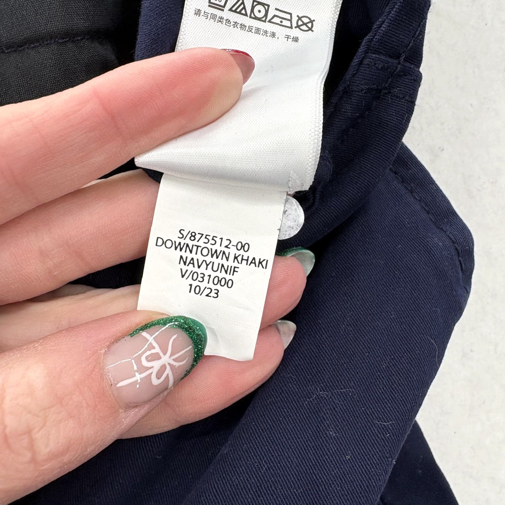 Gap GAP Pants Womens 14 Navy Downtown Khaki Chino Ankle Stretch Cotton Casual Preppy Tapered Twill Pockets Zip Womens Size 36" / US 14 / IT 50 - 7 Thumbnail