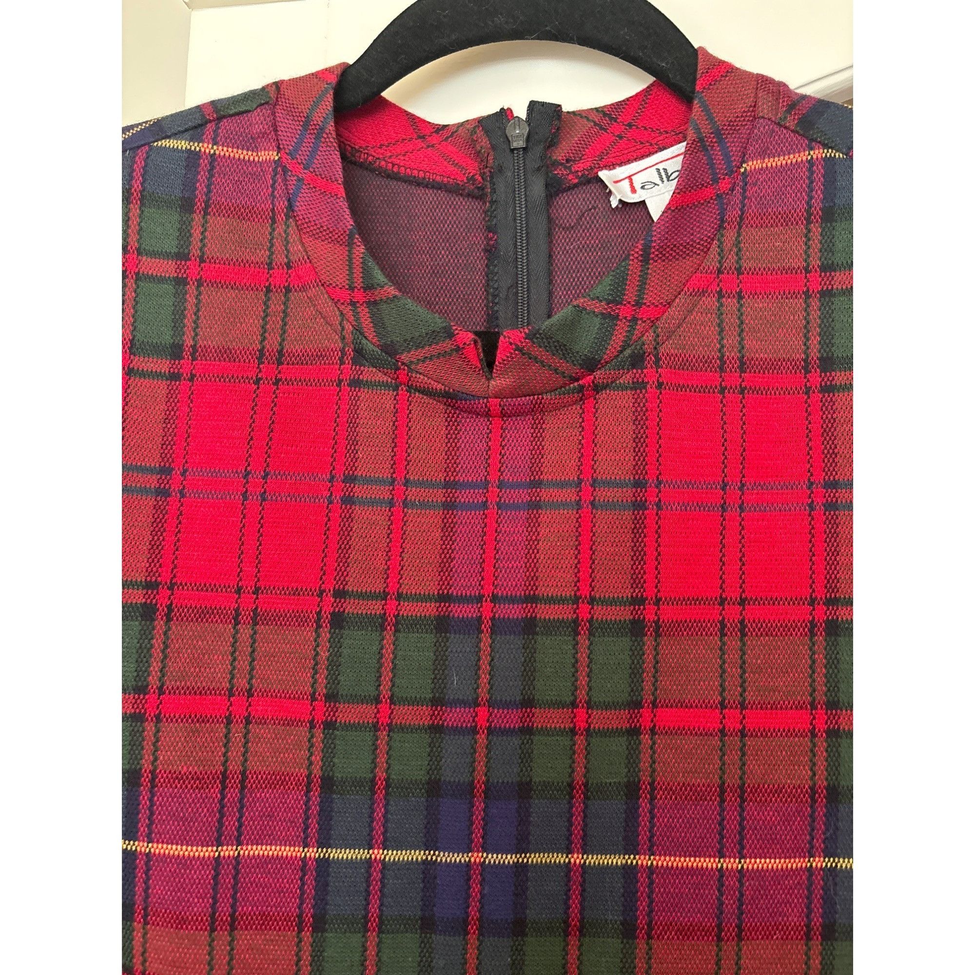 Talbots VTG Talbots Womens Shift Dress Red Plaid Long Sleeve Size XS Size XS / US 0-2 / IT 36-38 - 3 Thumbnail