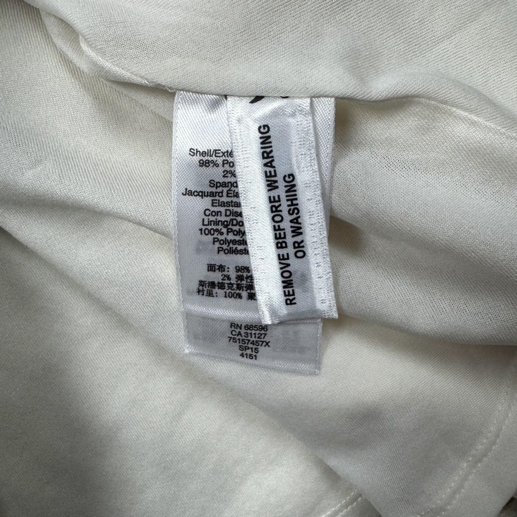 DKNY DKNY Dress Casual Cocktail Office Sleeveless Short Jacquard White 10 Women Size L / US 10 / IT 46 - 6 Thumbnail
